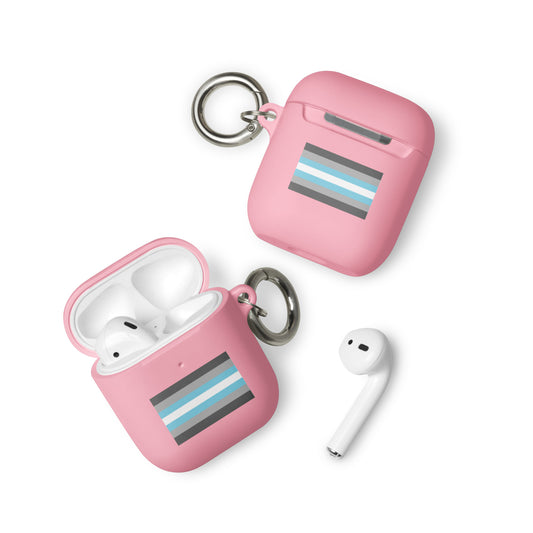 Demiboy Pride Flag Rubber Case for Apple AirPods Pink AirPods Demiboy rubber-case-for-airpods-pink-airpods-front-64ade79831382 AirPods Case