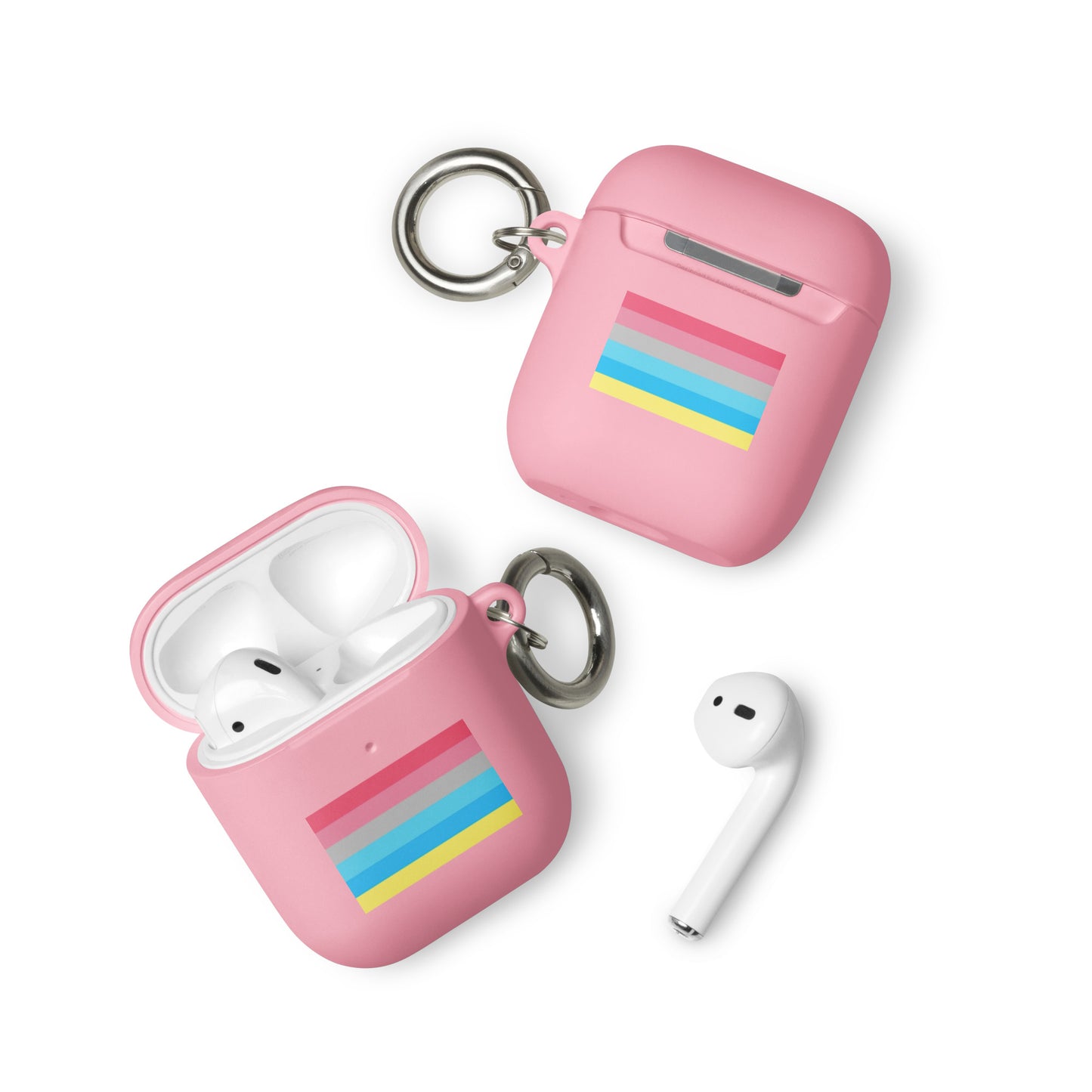 Genderflux Pride Rubber Case for Apple AirPods Pink AirPods Genderflux rubber-case-for-airpods-pink-airpods-front-64ade84812352