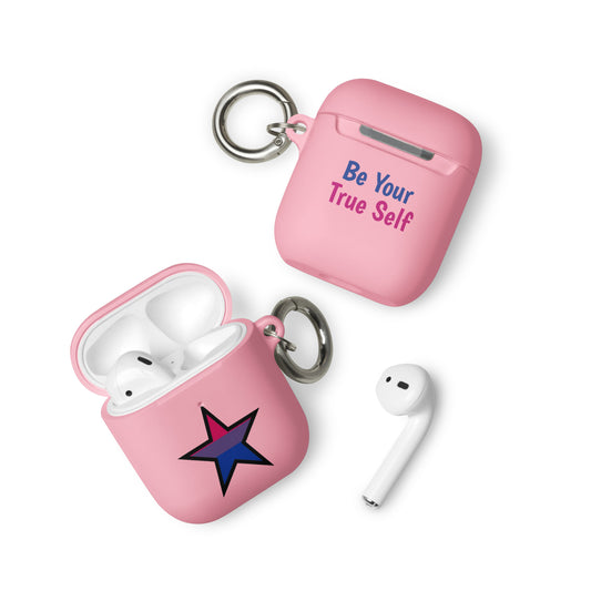 Bisexual Bi Pride Rubber Case for AirPods with Star Pink AirPods Bisexual rubber-case-for-airpods-pink-airpods-front-64ae05b1bd38e AirPods Case