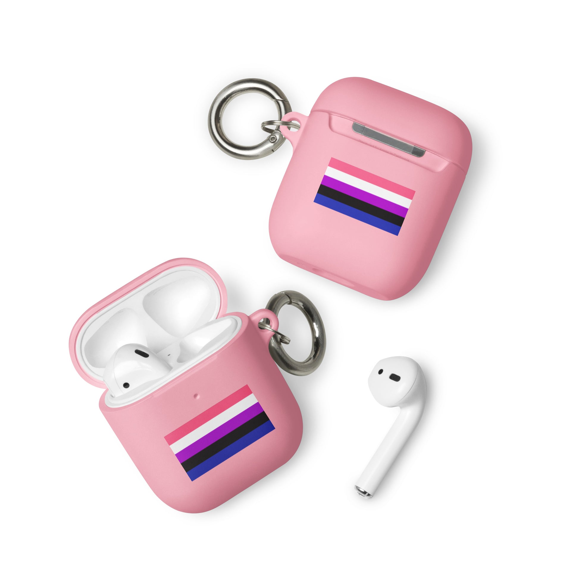 Genderfluid Pride Rubber Case for Apple AirPods Pink AirPods rubber-case-for-airpods-pink-airpods-front-64ae0d1d3aae0