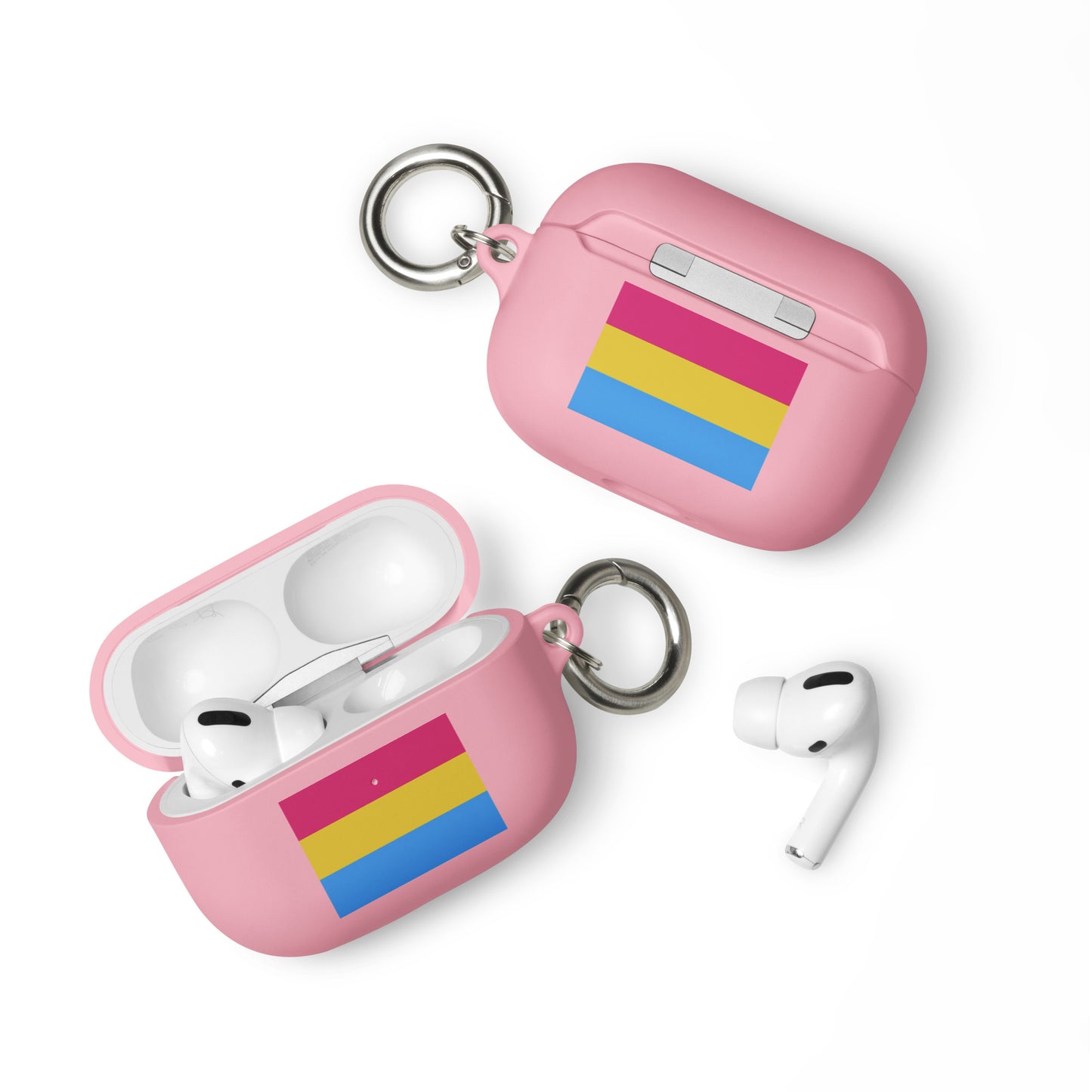 Pansexual Pan Pride Flag Rubber Case for Apple AirPods Pink AirPods Pro Pansexual rubber-case-for-airpods-pink-airpods-pro-front-64adcd2b8ace8