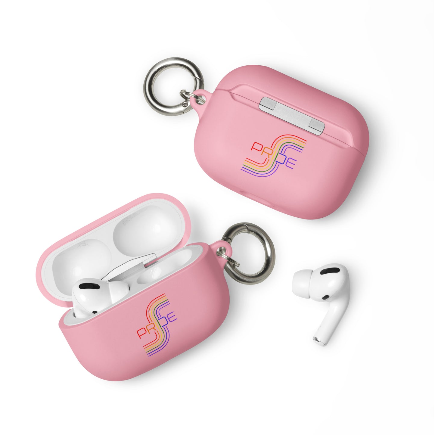 LGBTQ Pride Rubber Case for Apple AirPods - Pride Mod Line Art Pink AirPods Pro Pride rubber-case-for-airpods-pink-airpods-pro-front-64add1523eeba