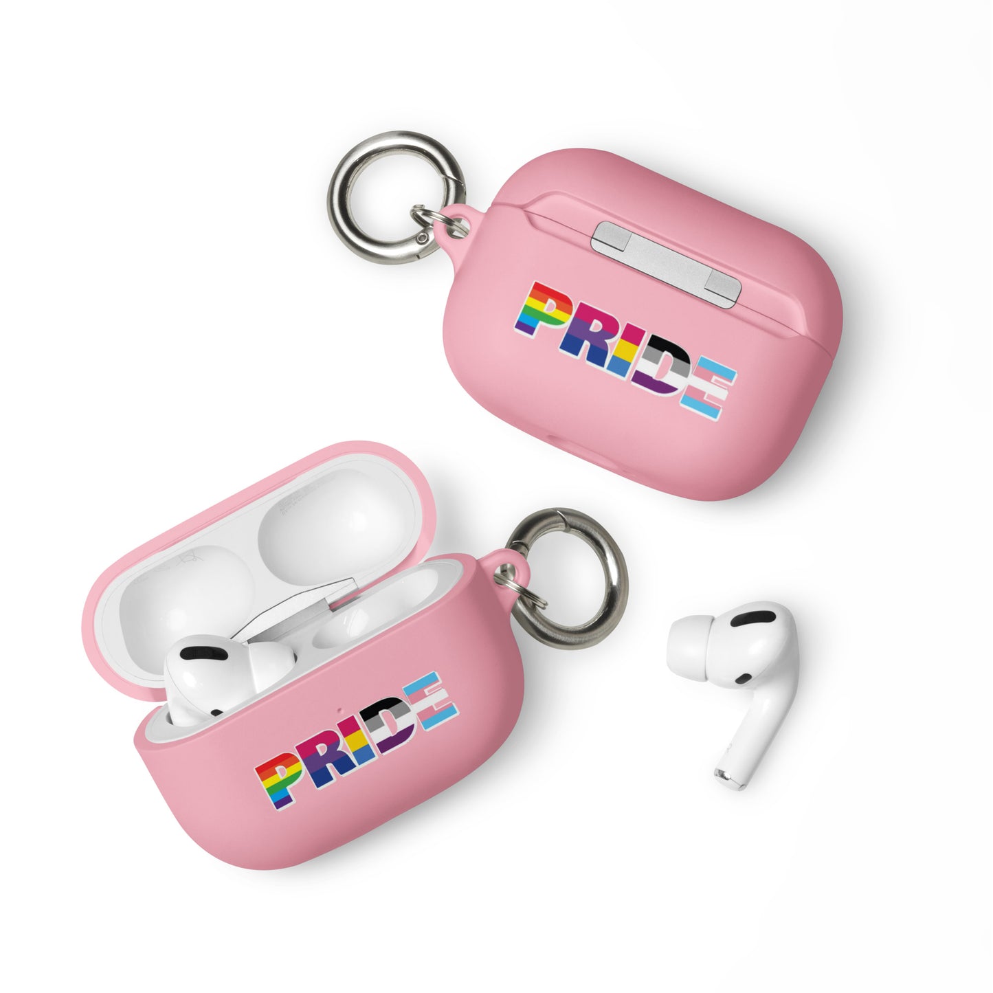 LGBTQ Pride Flag Rubber Case for Apple AirPods - Pride with Flags Pink AirPods Pro Pride rubber-case-for-airpods-pink-airpods-pro-front-64add193b97b5