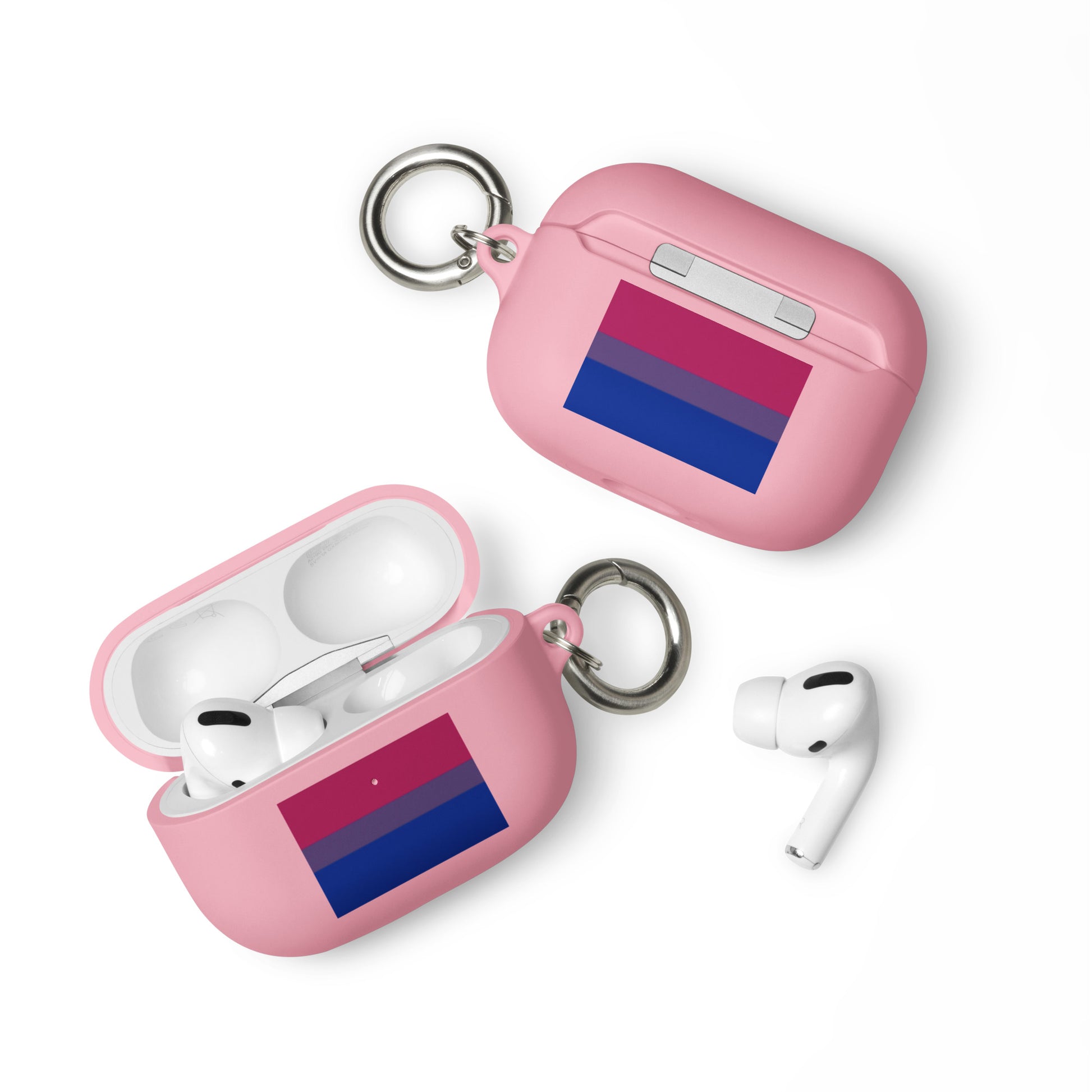 Bisexual Bi Pride Rubber Case for Apple AirPods Pink AirPods Pro Bisexual rubber-case-for-airpods-pink-airpods-pro-front-64add6dad220b