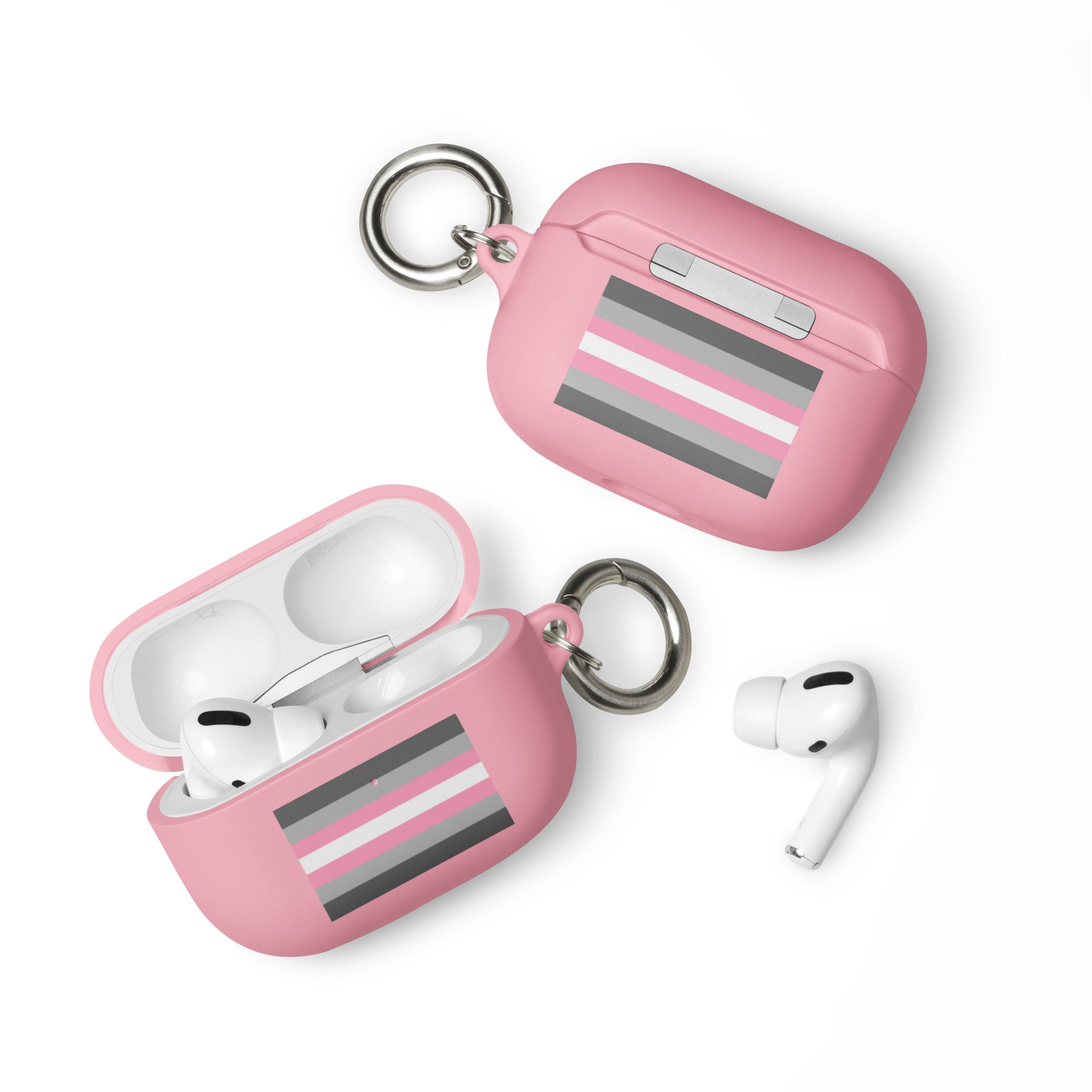 Demigirl Pride Flag Rubber Case for Apple AirPods Pink AirPods Pro Demigirl rubber-case-for-airpods-pink-airpods-pro-front-64ade7c9a12ae