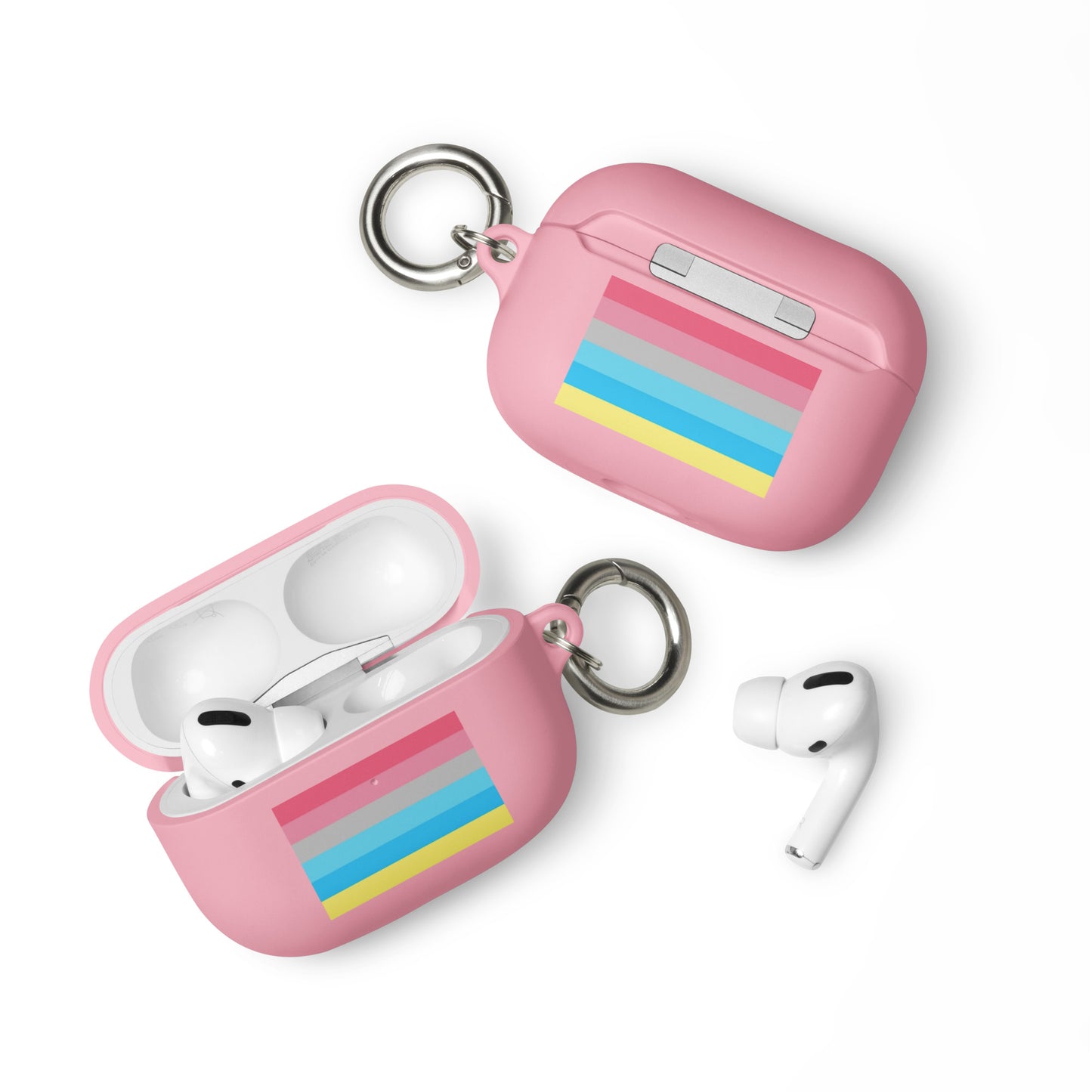 Genderflux Pride Rubber Case for Apple AirPods Pink AirPods Pro Genderflux rubber-case-for-airpods-pink-airpods-pro-front-64ade848123df