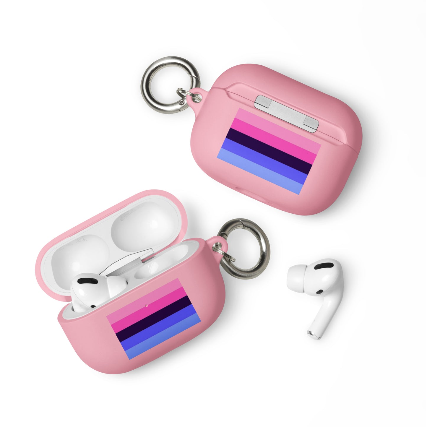 Omnisexual Pride Flag Rubber Case for Apple AirPods Pink AirPods Pro Omnisexual rubber-case-for-airpods-pink-airpods-pro-front-64adeac634363