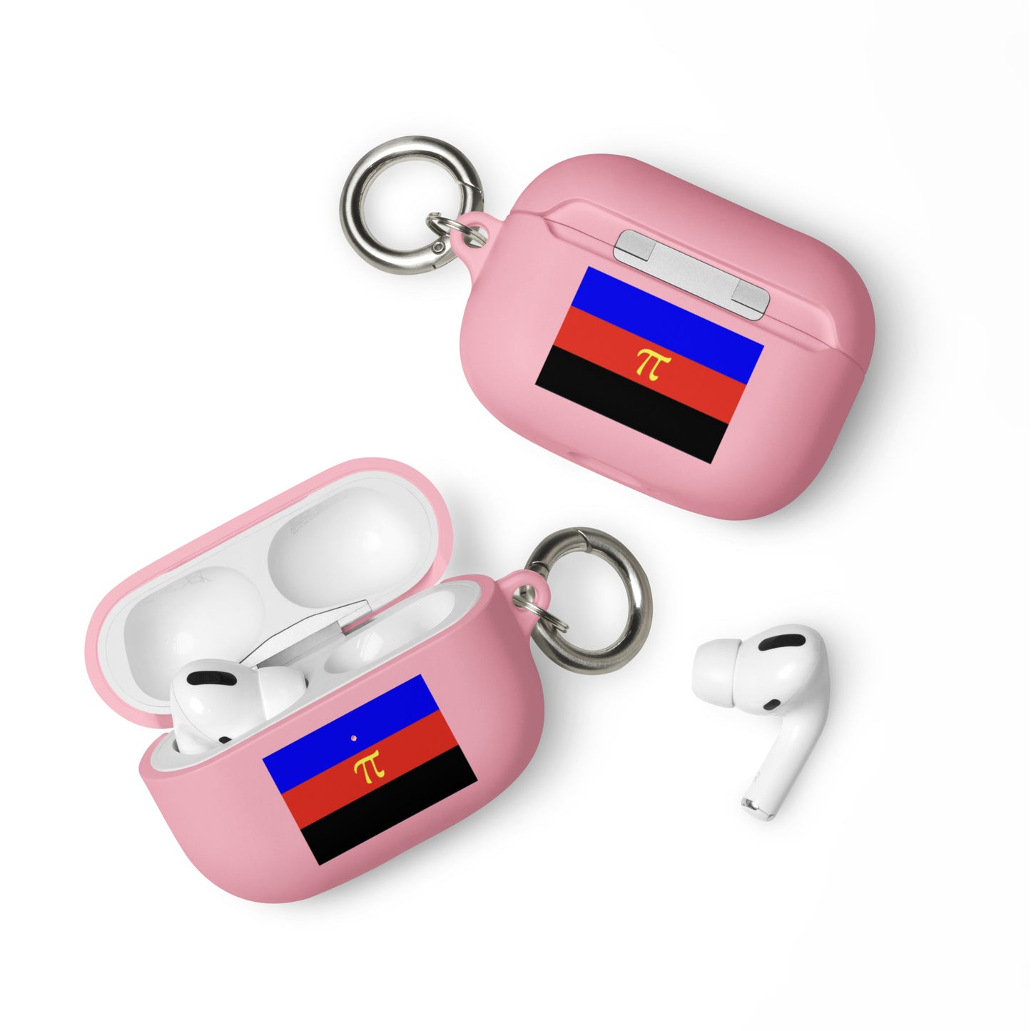 Polyamorous Polyamory Pride Flag Rubber Case for Apple AirPods Pink AirPods Pro Polyamorous rubber-case-for-airpods-pink-airpods-pro-front-64adeb0278f98