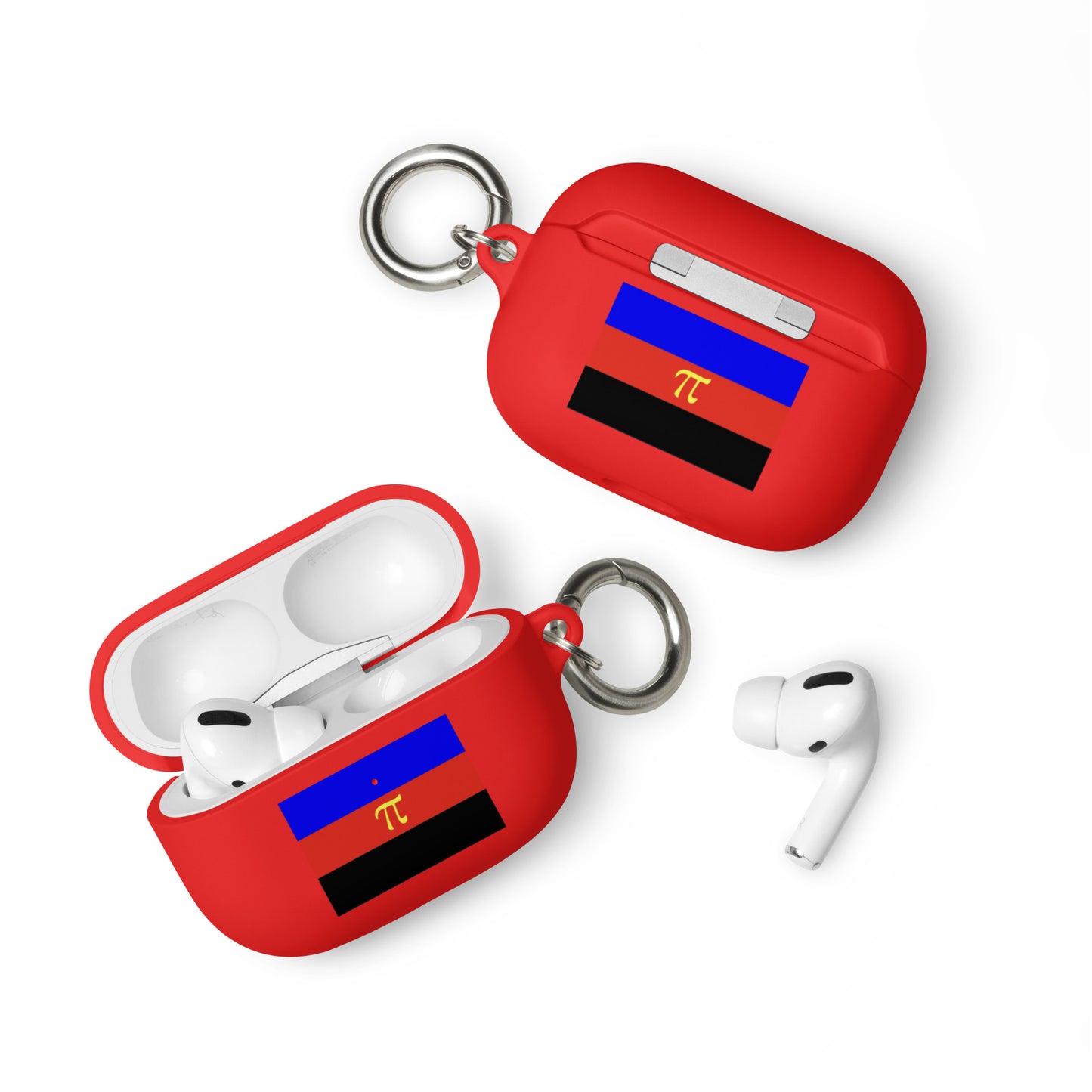 Polyamorous Polyamory Pride Flag Rubber Case for Apple AirPods Red AirPods Pro Polyamorous rubber-case-for-airpods-red-airpods-pro-front-64adeb0278a9b