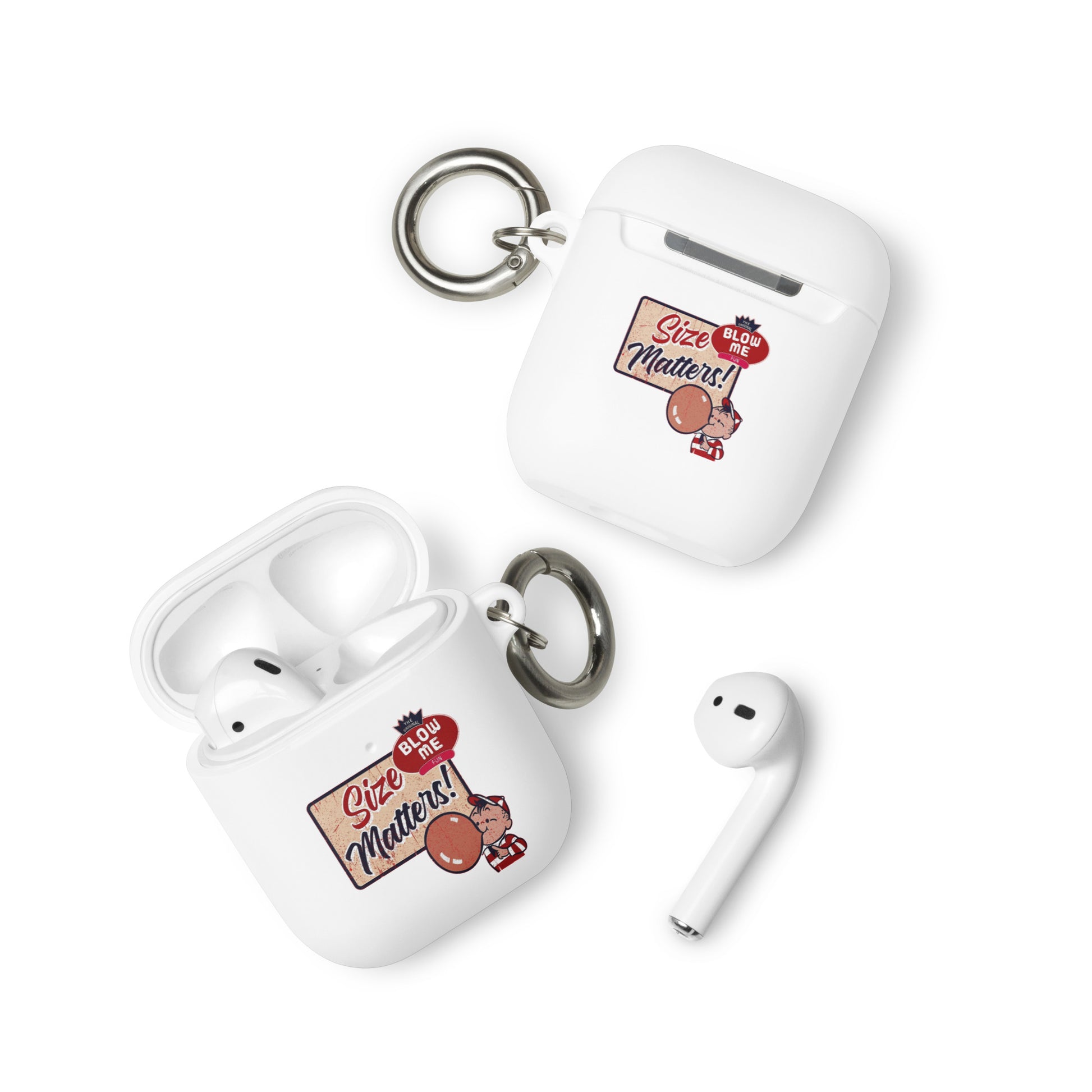 Rubber Case for Apple AirPods - Size Matters White AirPods rubber-case-for-airpods-white-airpods-front-64add317952fc