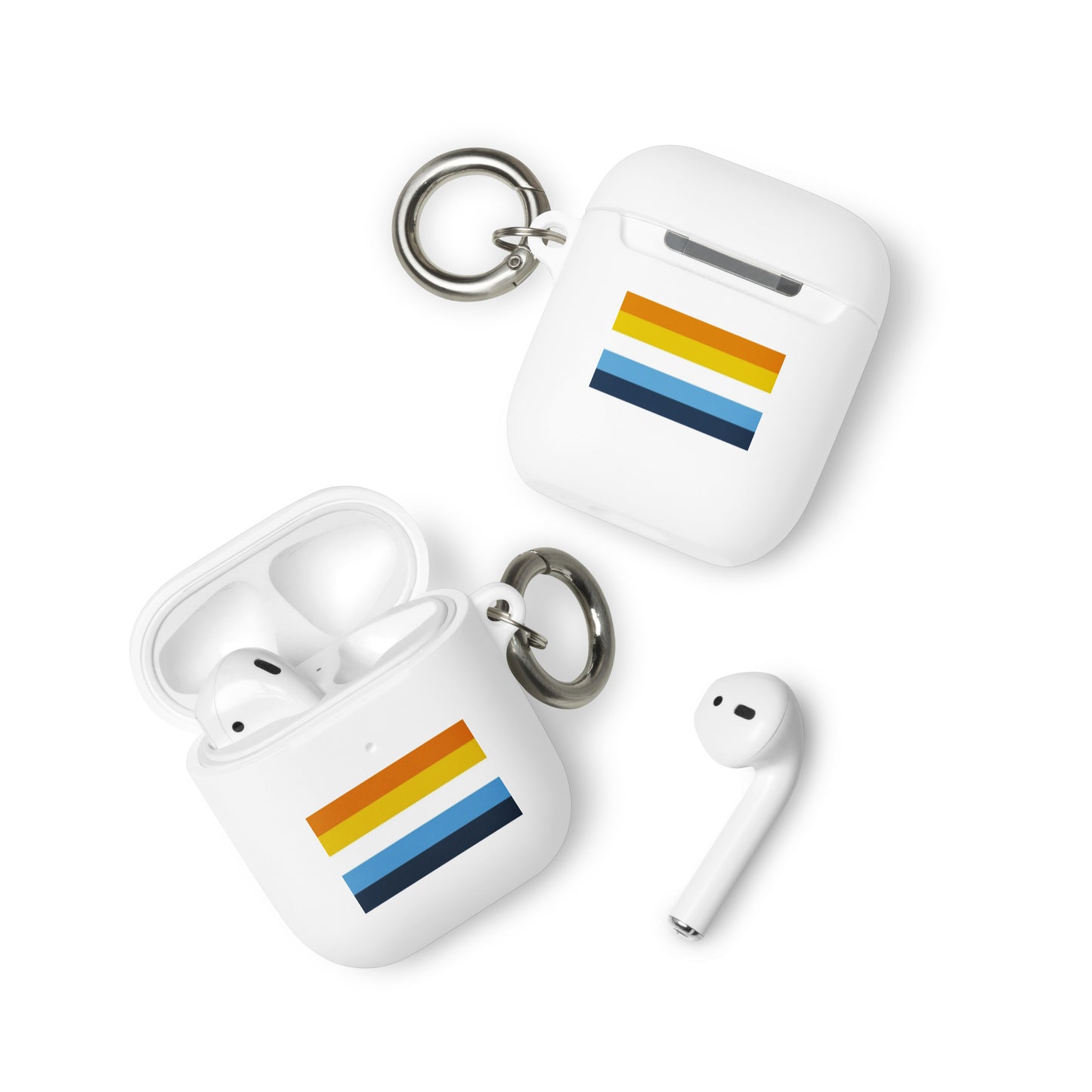 Aroace Pride Flag Rubber Case for AirPods White AirPods Aroace rubber-case-for-airpods-white-airpods-front-64add34c8bacb