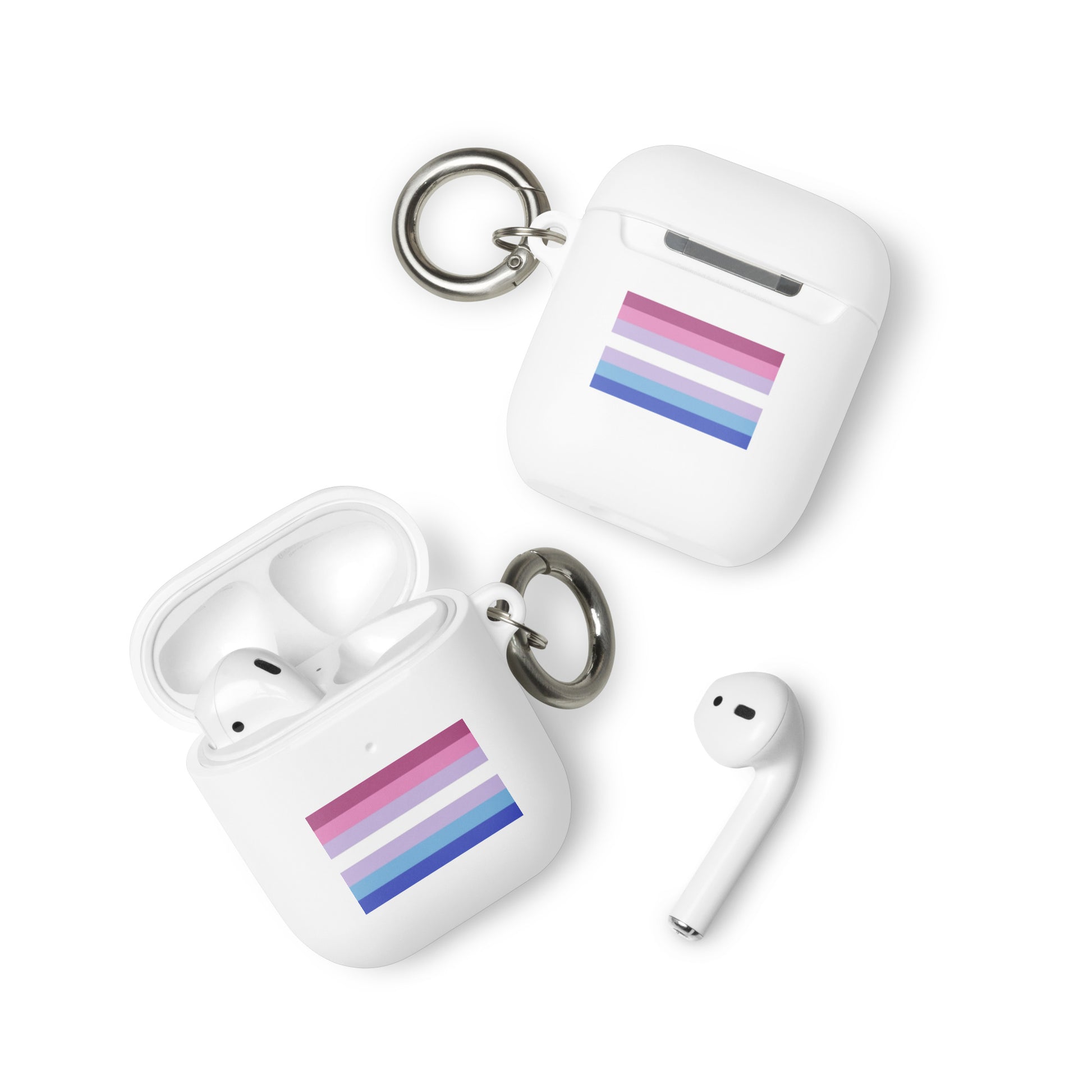 Bigender Pride Flag Rubber Case for Apple AirPods White AirPods Bigender rubber-case-for-airpods-white-airpods-front-64ade745b479a