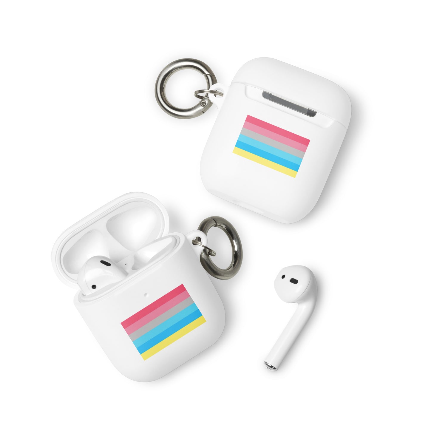 Genderflux Pride Rubber Case for Apple AirPods White AirPods Genderflux rubber-case-for-airpods-white-airpods-front-64ade84812594