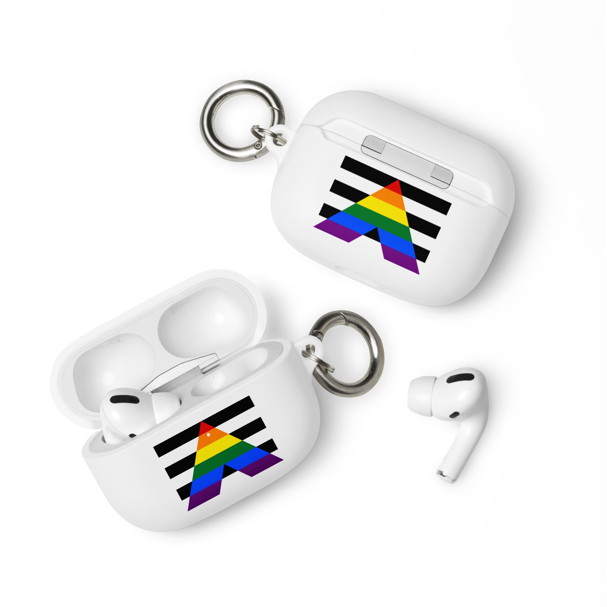 Straight Ally Pride Flag Rubber Case for Apple AirPods White AirPods Pro Straight Ally rubber-case-for-airpods-white-airpods-pro-front-64adcb9a8c2c8