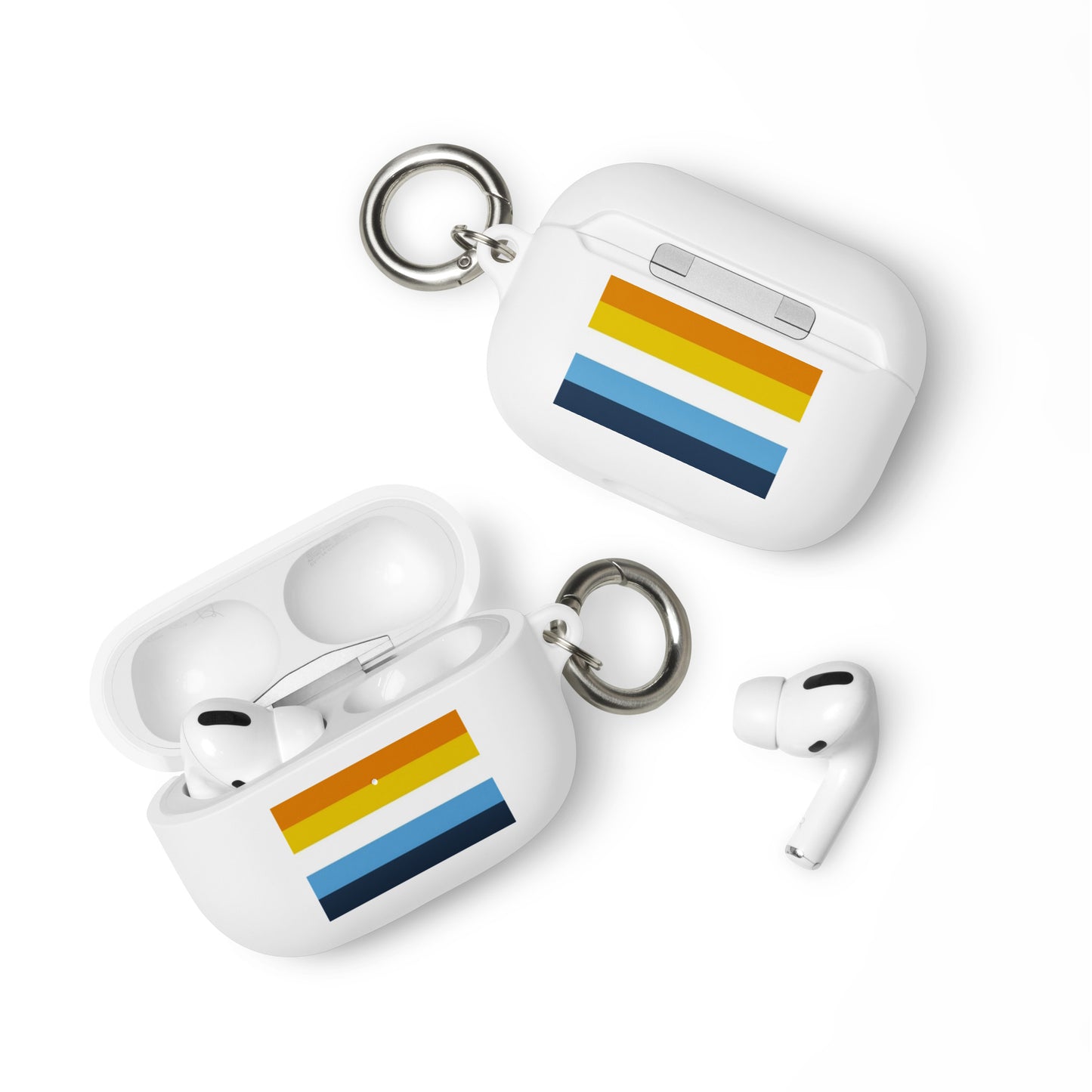 Aroace Pride Flag Rubber Case for AirPods White AirPods Pro Aroace rubber-case-for-airpods-white-airpods-pro-front-64add34c8bb5b