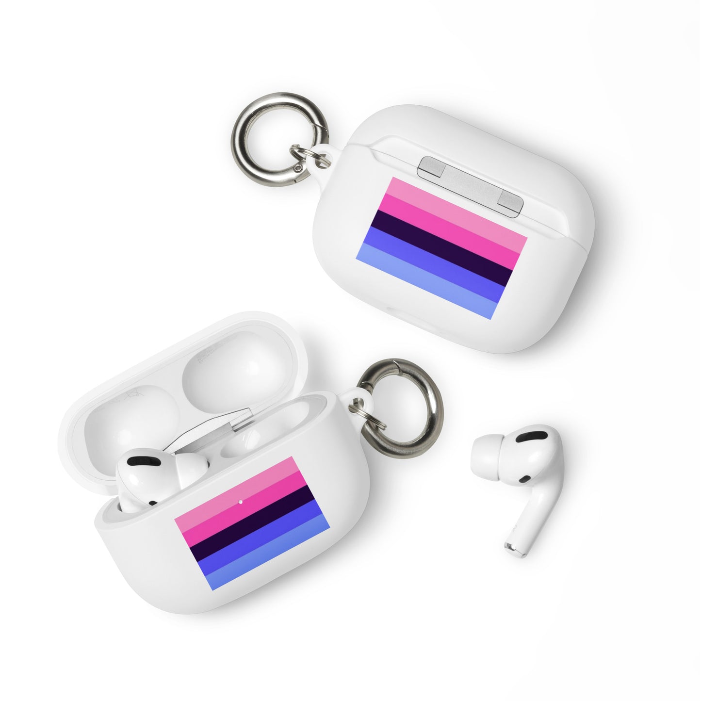 Omnisexual Pride Flag Rubber Case for Apple AirPods White AirPods Pro Omnisexual rubber-case-for-airpods-white-airpods-pro-front-64adeac634553