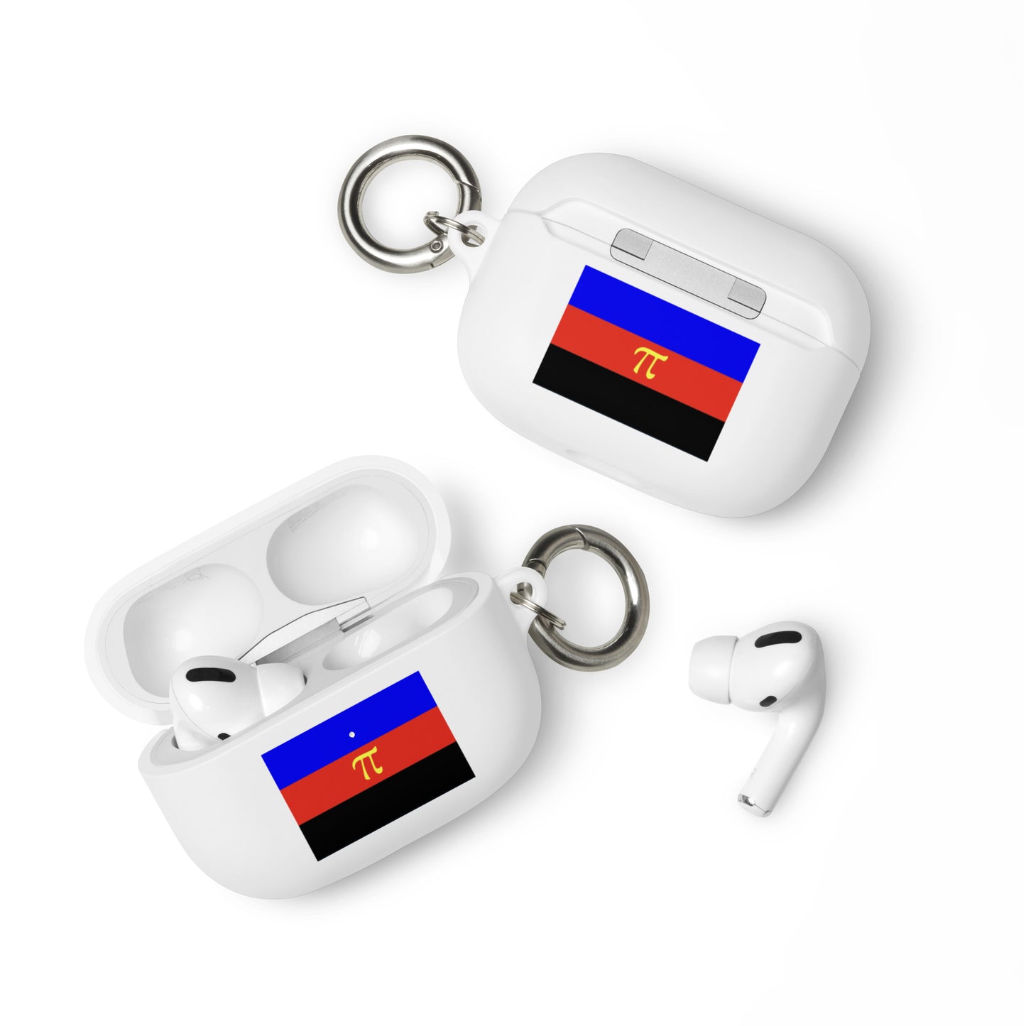 Polyamorous Polyamory Pride Flag Rubber Case for Apple AirPods White AirPods Pro Polyamorous rubber-case-for-airpods-white-airpods-pro-front-64adeb0279107