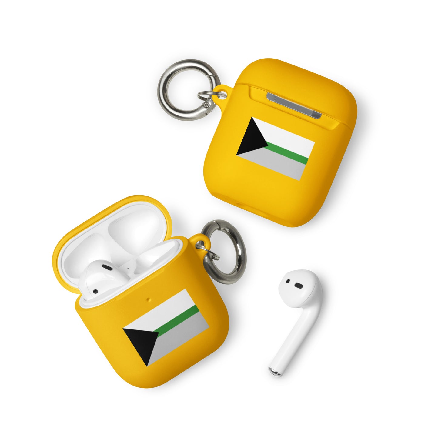 Demiromantic Pride Flag Rubber Case for Apple AirPods Yellow AirPods Demiromantic rubber-case-for-airpods-yellow-airpods-front-64ade76e39fd1