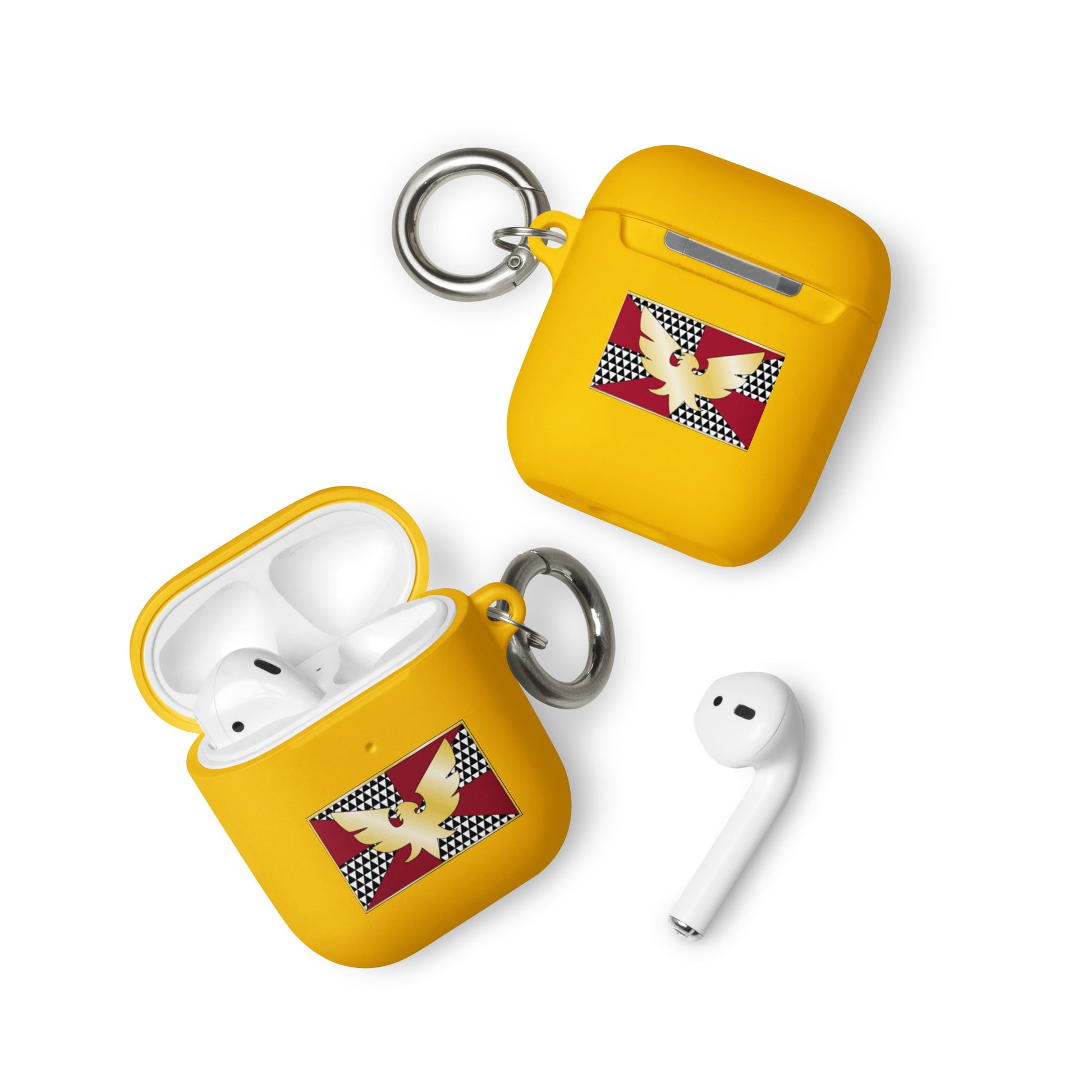 Feather (Drag) Pride Flag Rubber Case for Apple AirPods Yellow AirPods rubber-case-for-airpods-yellow-airpods-front-64ade8155b4ca