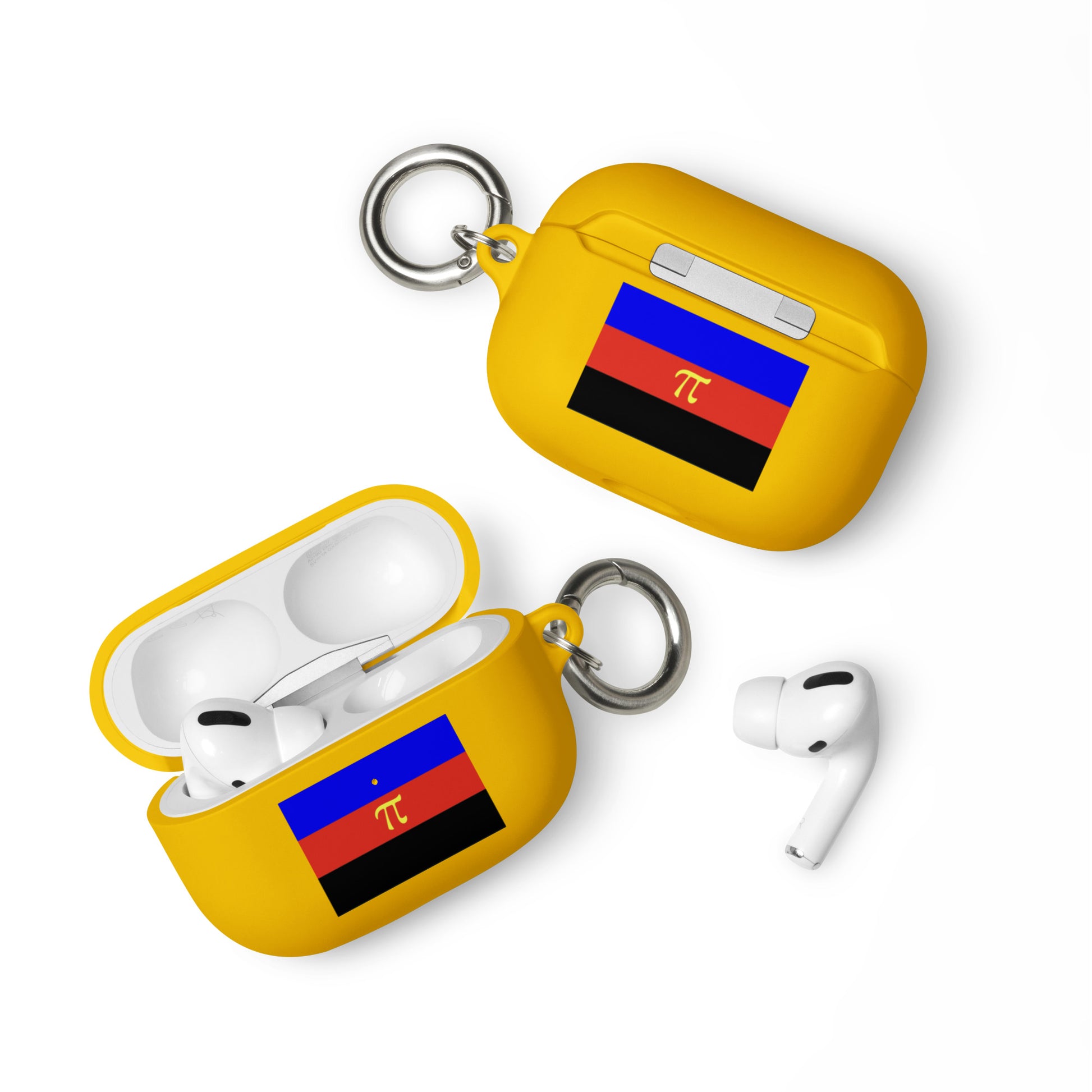 Polyamorous Polyamory Pride Flag Rubber Case for Apple AirPods Yellow AirPods Pro Polyamorous rubber-case-for-airpods-yellow-airpods-pro-front-64adeb0278e3f