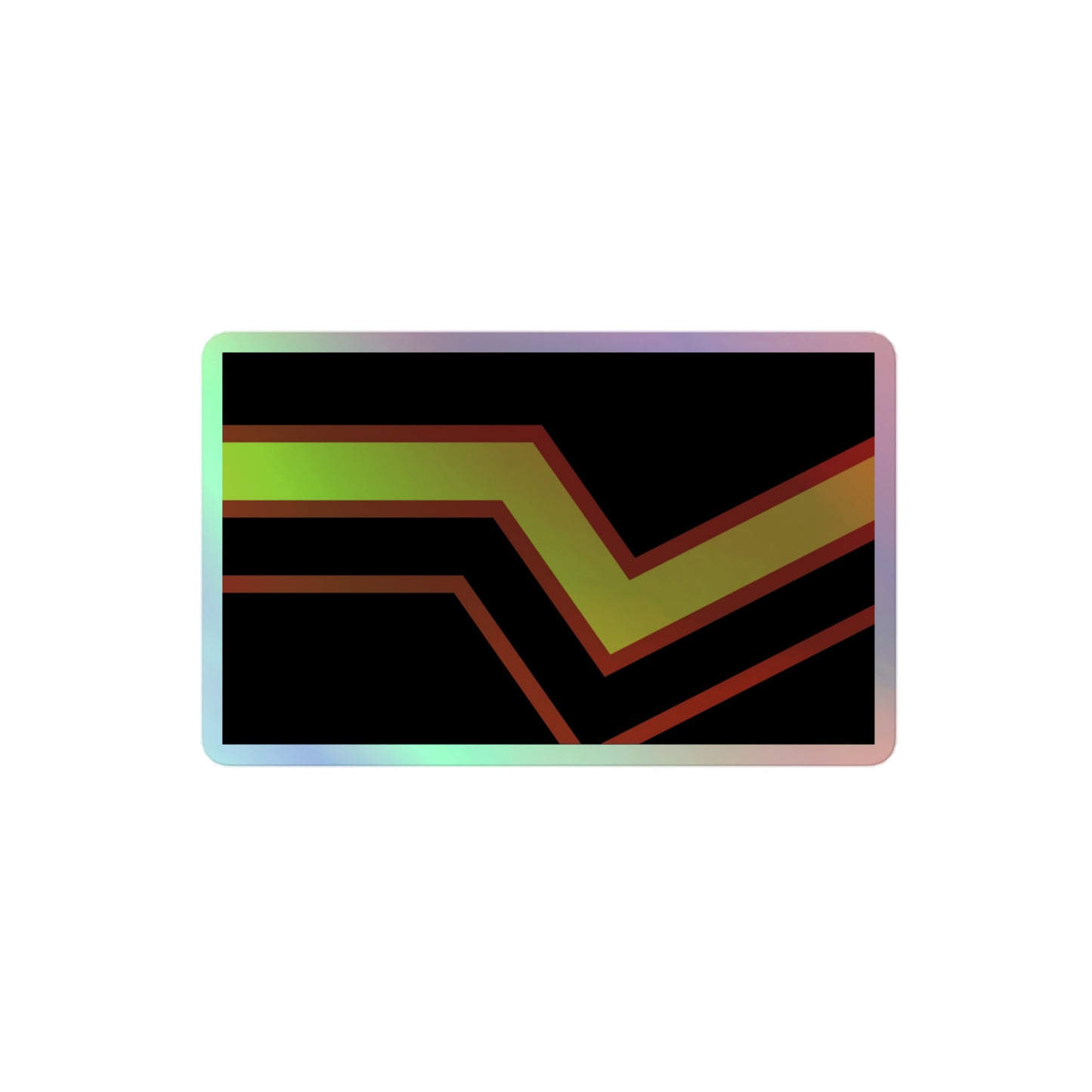 Rubber Latex Pride Flag Holographic Sticker 4' rubber-latex-pride-flag-holographic-sticker-4in-front