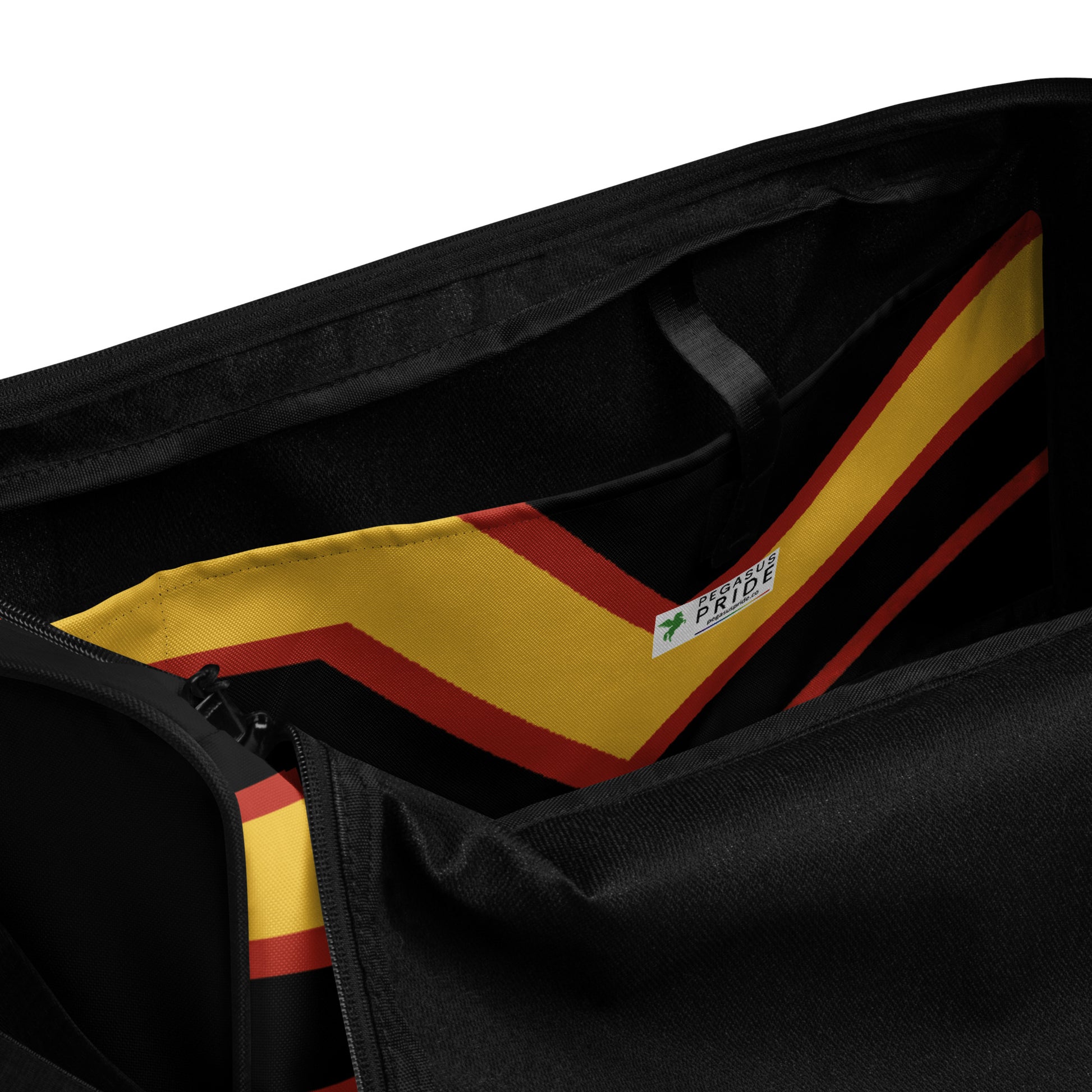 Rubber Latex Pride Flag Weekender Duffel Bag rubber-latex-pride-flag-weekender-duffel-bag-inside-pocket