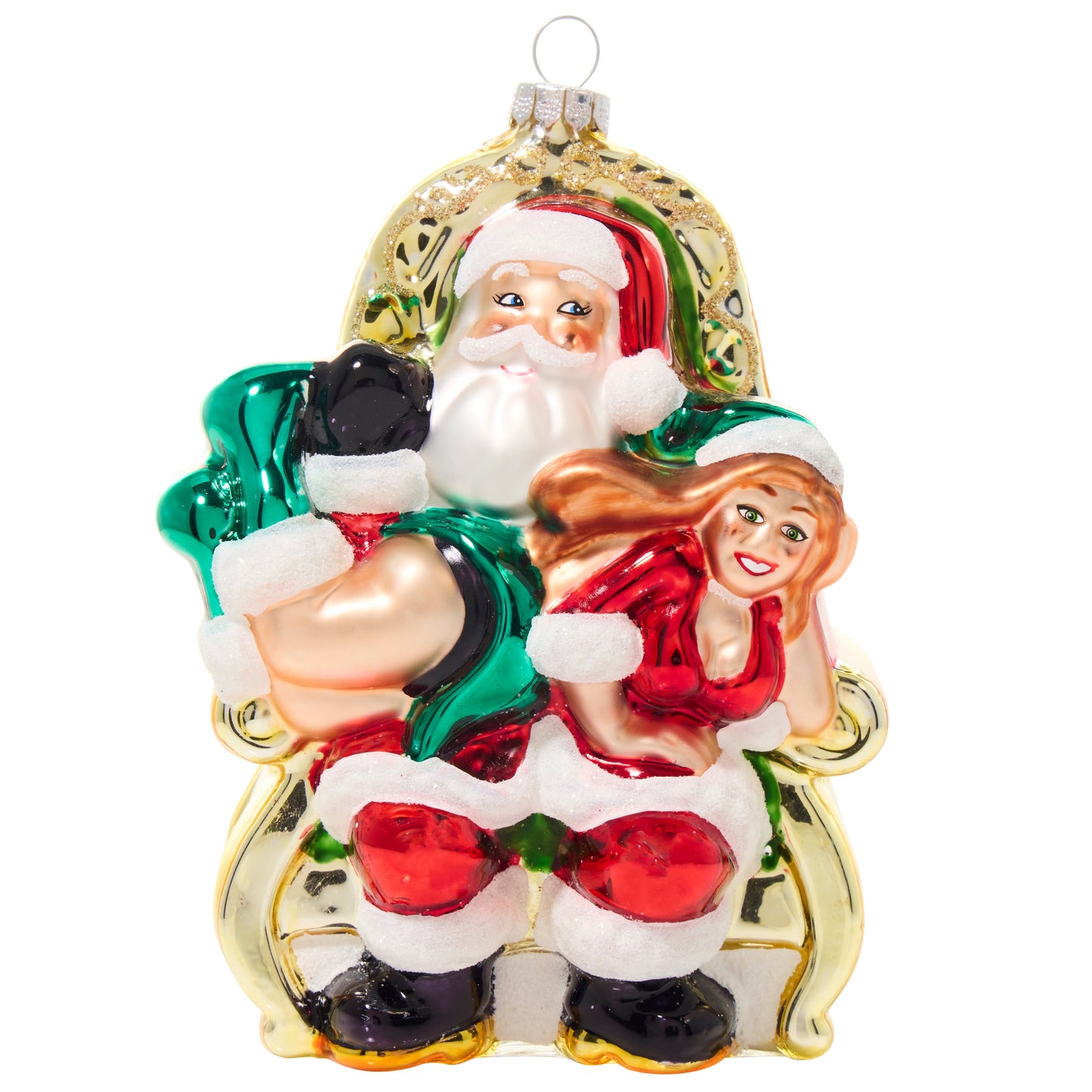 Santa's Lap - Hand Blown Glass Holiday Ornament santas-lap-hand-blown-glass-holiday-christmas-ornament-front