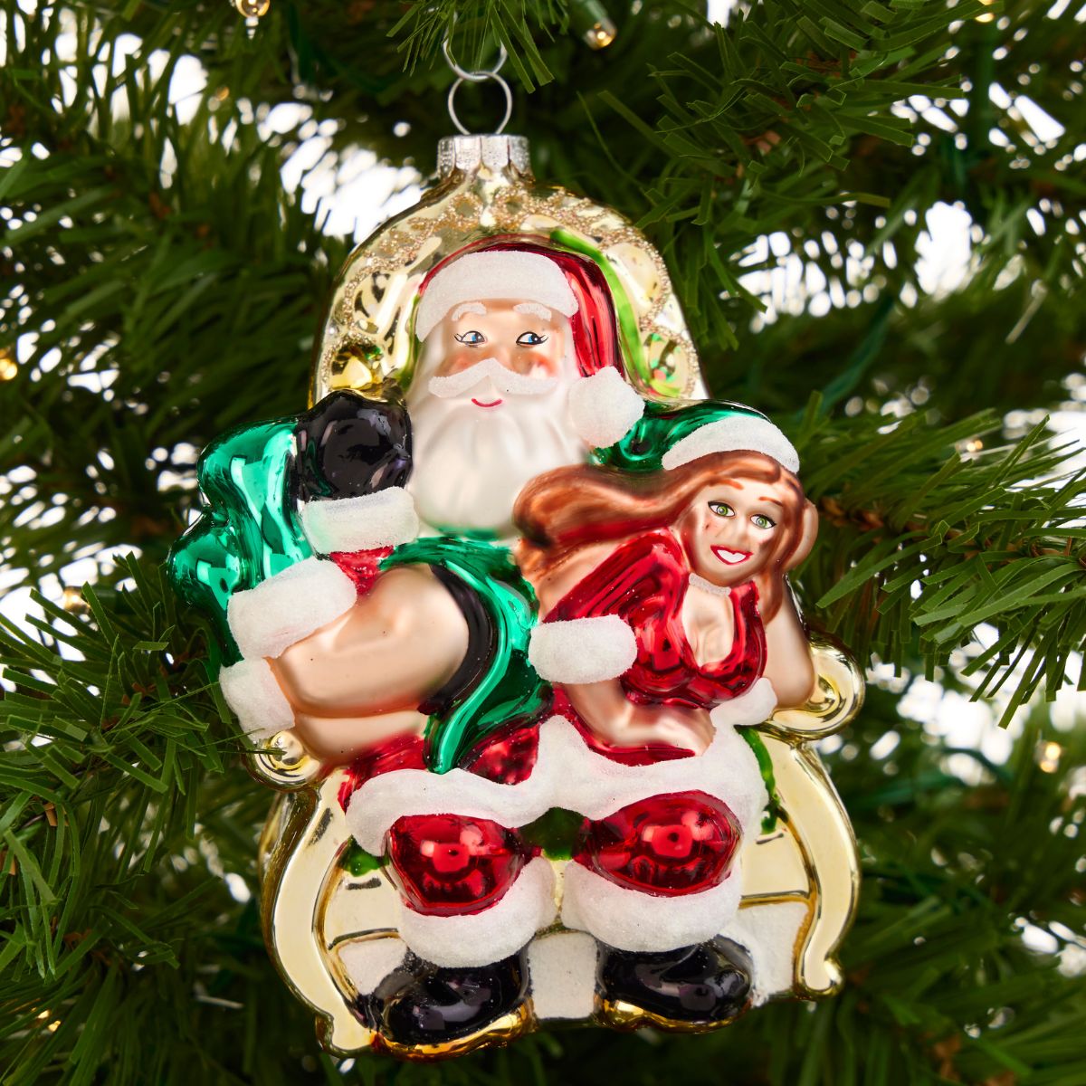 Santa's Lap - Hand Blown Glass Holiday Ornament santas-lap-hand-blown-glass-holiday-christmas-ornament-lifestyle