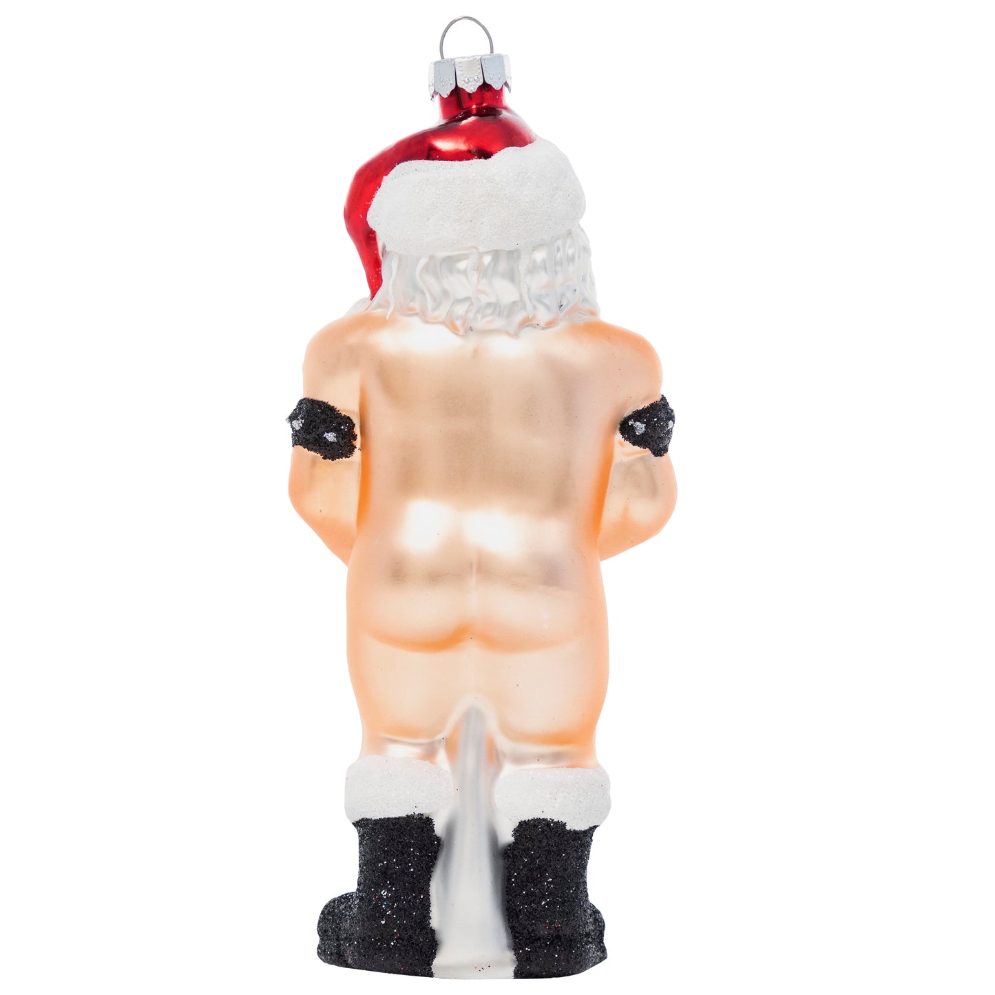 Santa's Big Package Delivery - Hand Blown Glass Holiday Ornament santas-package-delivery-hand-blown-glass-holiday-christmas-ornament-back