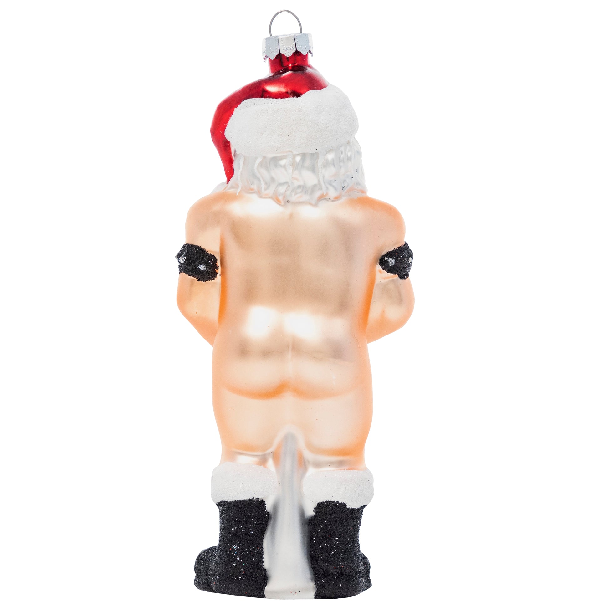 Santa's Big Package Delivery - Hand Blown Glass Holiday Ornament santas-package-delivery-hand-blown-glass-holiday-christmas-ornament-back