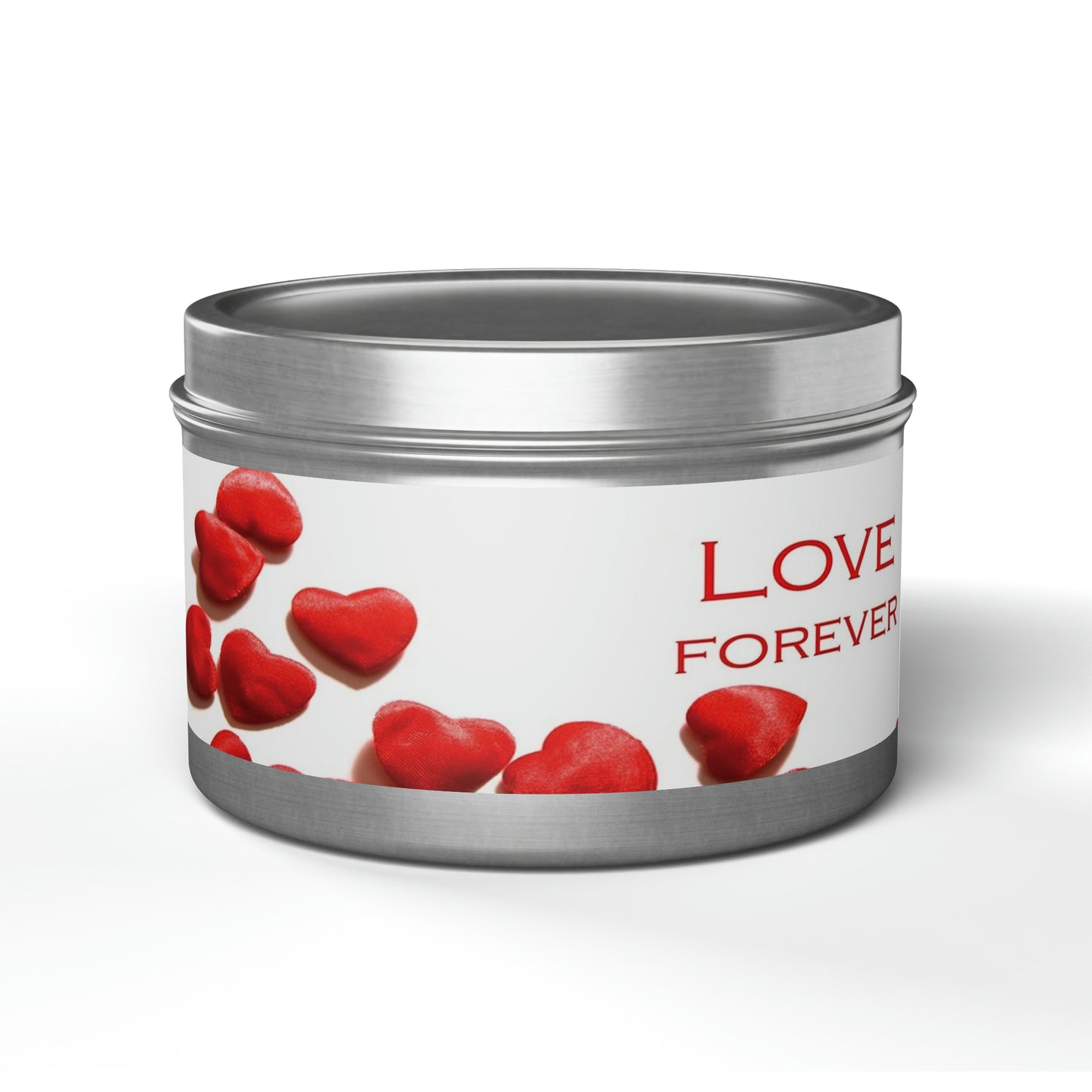 Gift Tin Scented Candles Love Forever 8oz Silver silver-gift-tin-candles-love-forever-8oz-front
