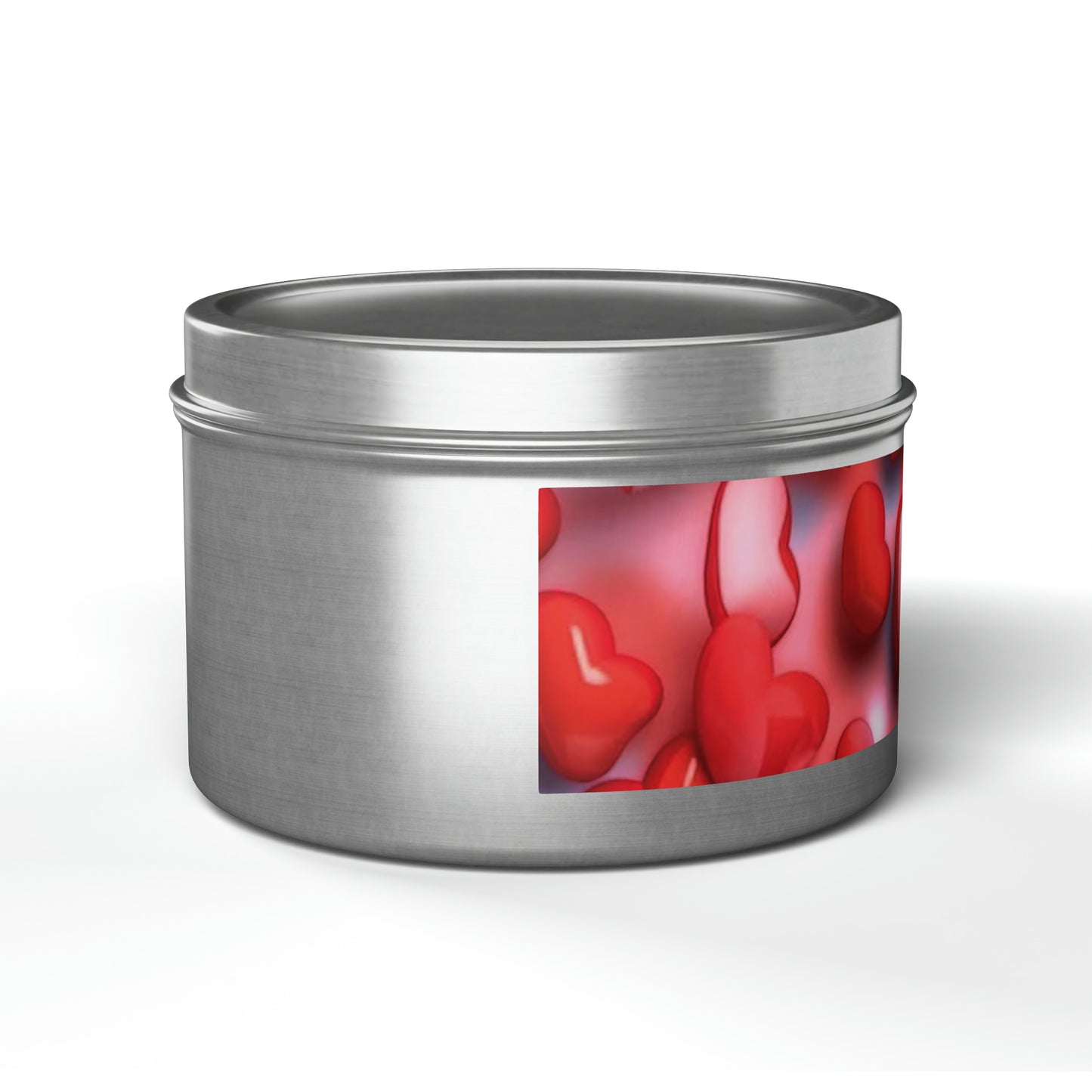 Gift Tin Scented Candles Pink Red Candy Hearts silver-gift-tin-candles-pink-red-candy-hearts-8oz-right