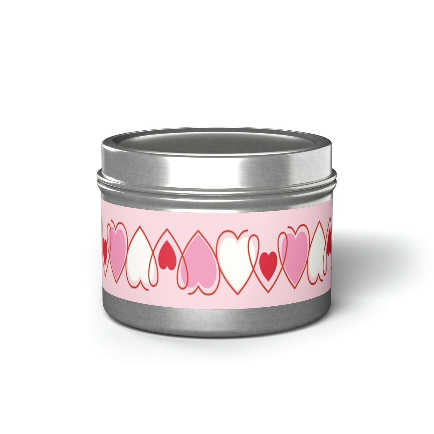 Gift Tin Scented Candles Pink Red Hearts 4oz Silver silver-gift-tin-scented-candles-pink-red-hearts-4oz-front