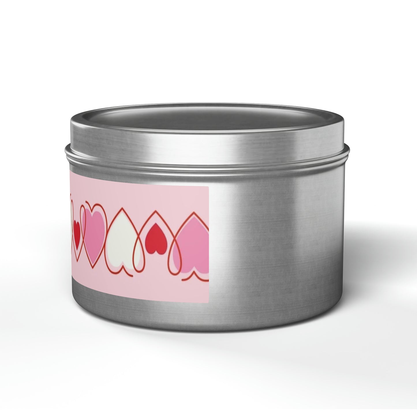 Gift Tin Scented Candles Pink Red Hearts silver-gift-tin-scented-candles-pink-red-hearts-8oz-left