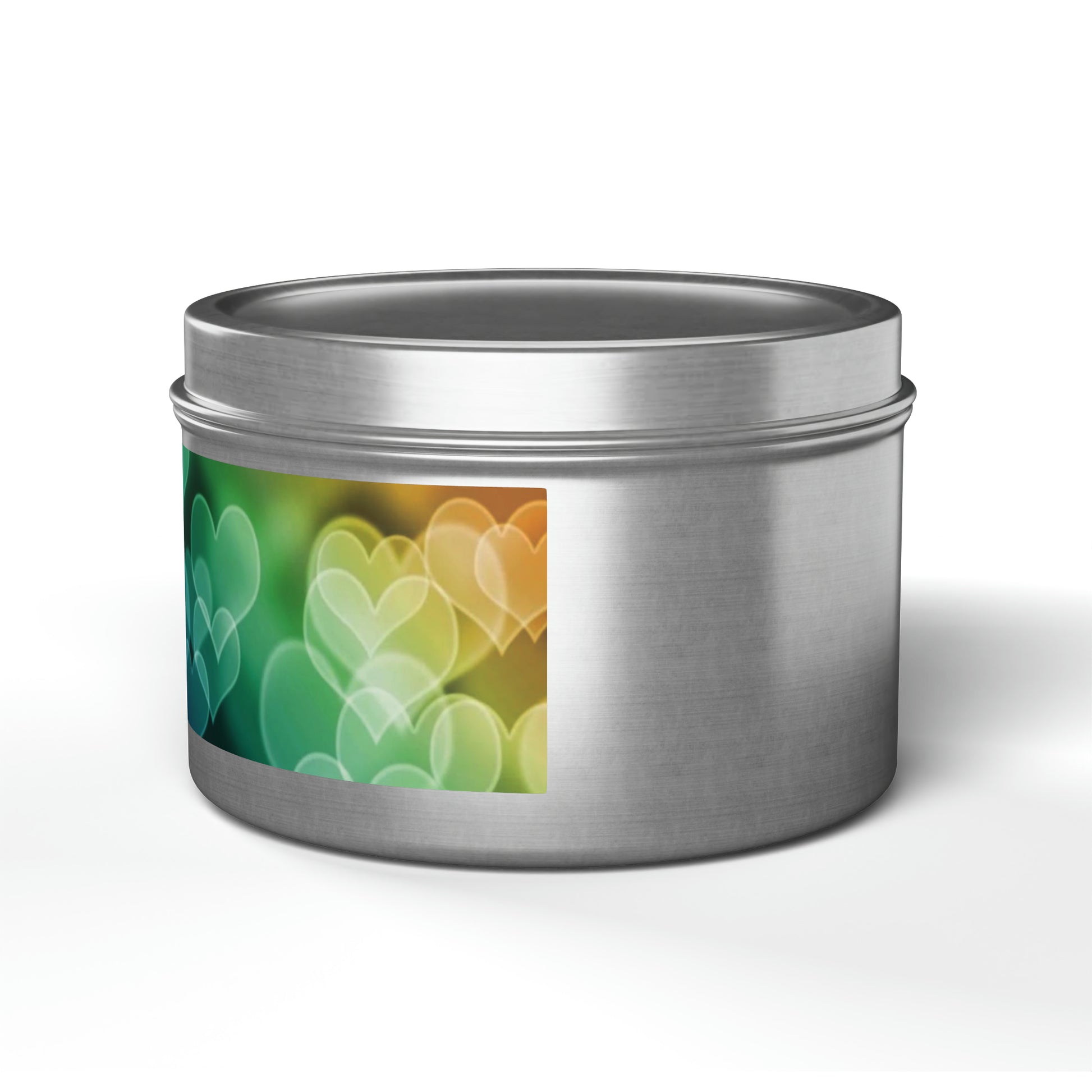 LGBTQ Pride Hearts Gift Scented Tin Candles silver-lgbtq-pride-hearts-gift-scented-tin-candles-8oz-left