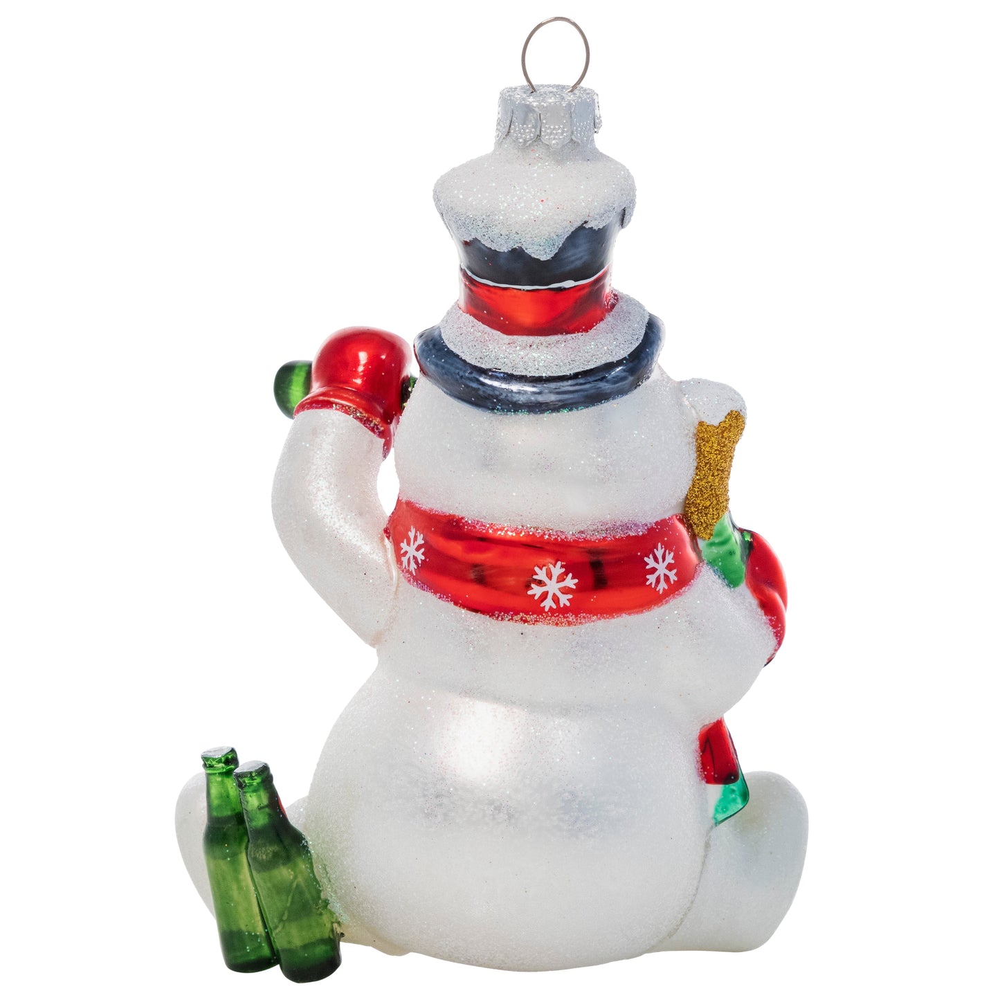 Sloshy The Snowman - Hand Blown Glass Holiday Ornament sloshy-the-snowman-hand-blown-glass-holiday-christmas-ornament-back