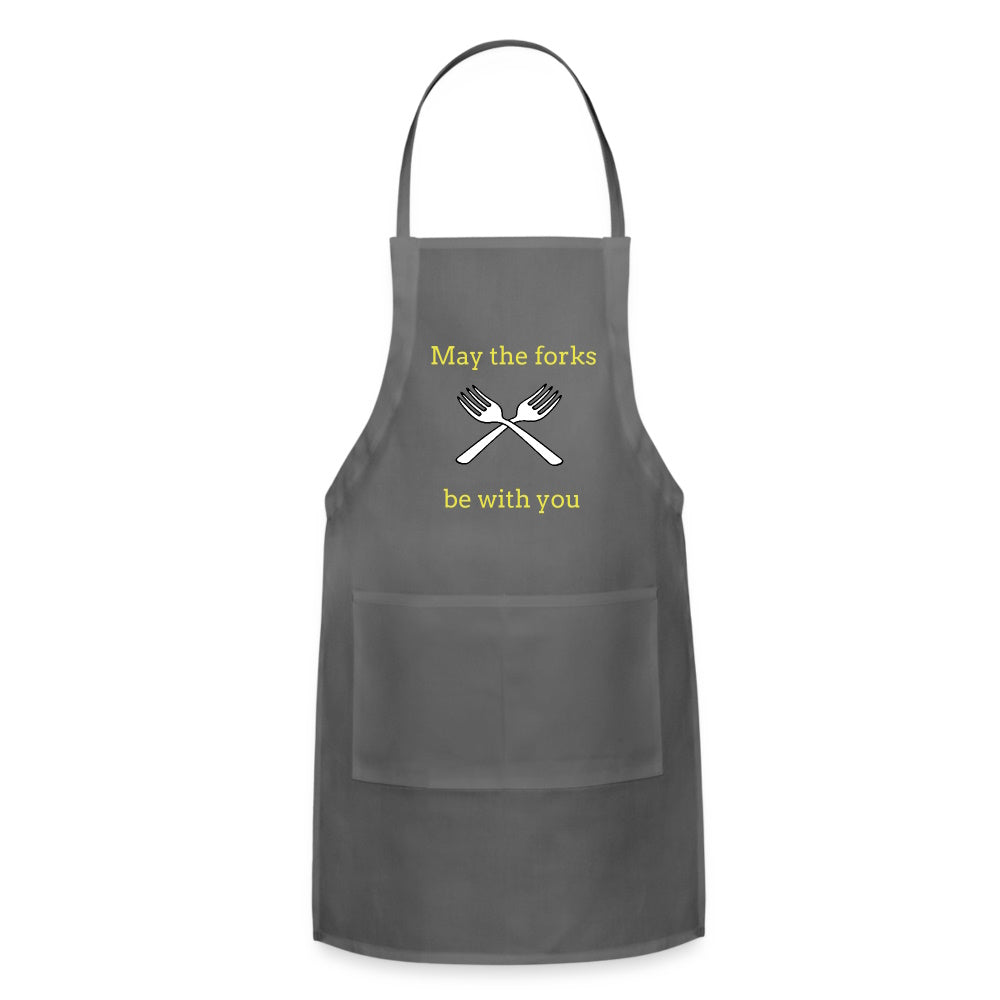 May the Forks Be With You Apron Charcoal spod-1062880018-33-1