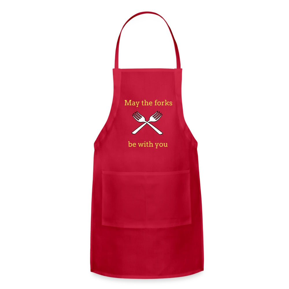 May the Forks Be With You Apron Red spod-1062880018-366-1