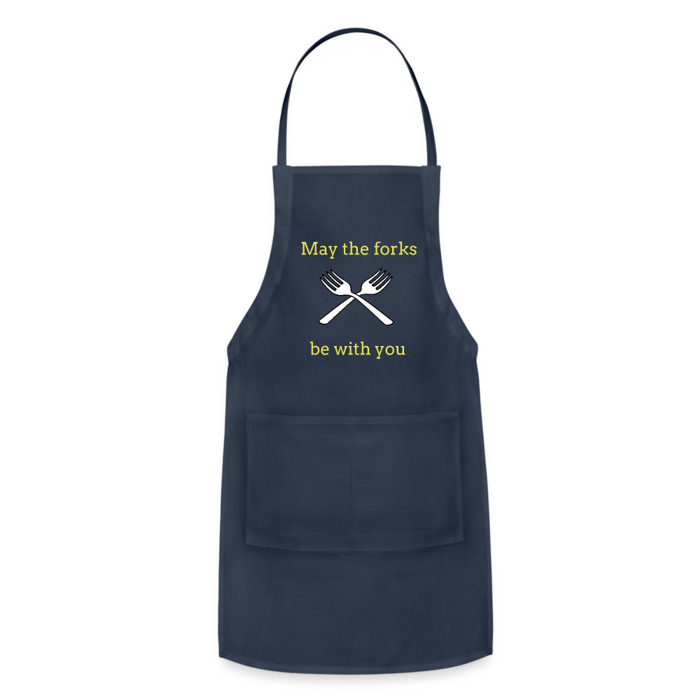 May the Forks Be With You Apron Navy spod-1062880018-4-1