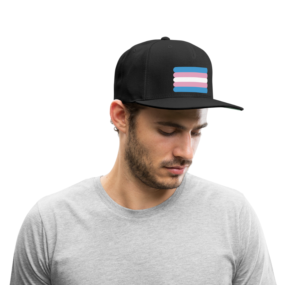 Trans Transgender Pride Flag Rounded Snapback Baseball Cap spod-1066774983-2-1_06ca4ce1-d883-458f-adac-9fe14ae9d2ce