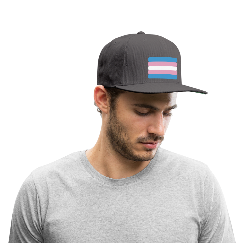 Trans Transgender Pride Flag Rounded Snapback Baseball Cap spod-1066774983-984-1