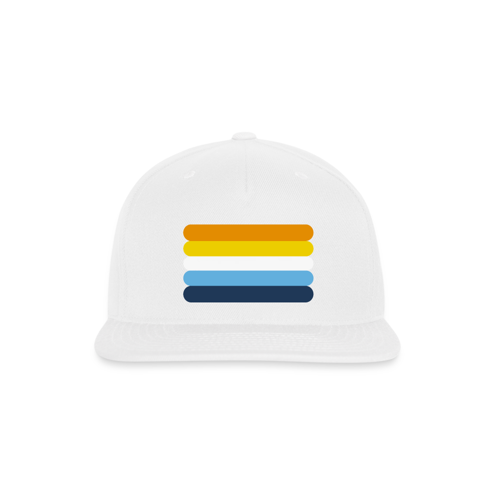 Aroace Pride Flag Rounded Snapback Baseball Cap white Aroace spod-1066775126-1-1