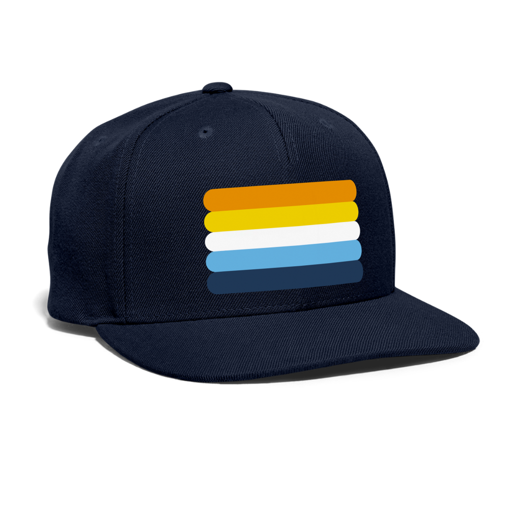 Aroace Pride Flag Rounded Snapback Baseball Cap spod-1066775126-440-1