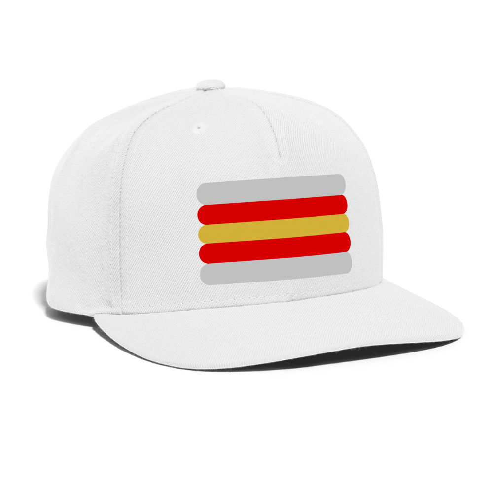 Proculsexual Pride Flag Rounded Snapback Baseball Cap white Proculsexual spod-1066775143-1-1