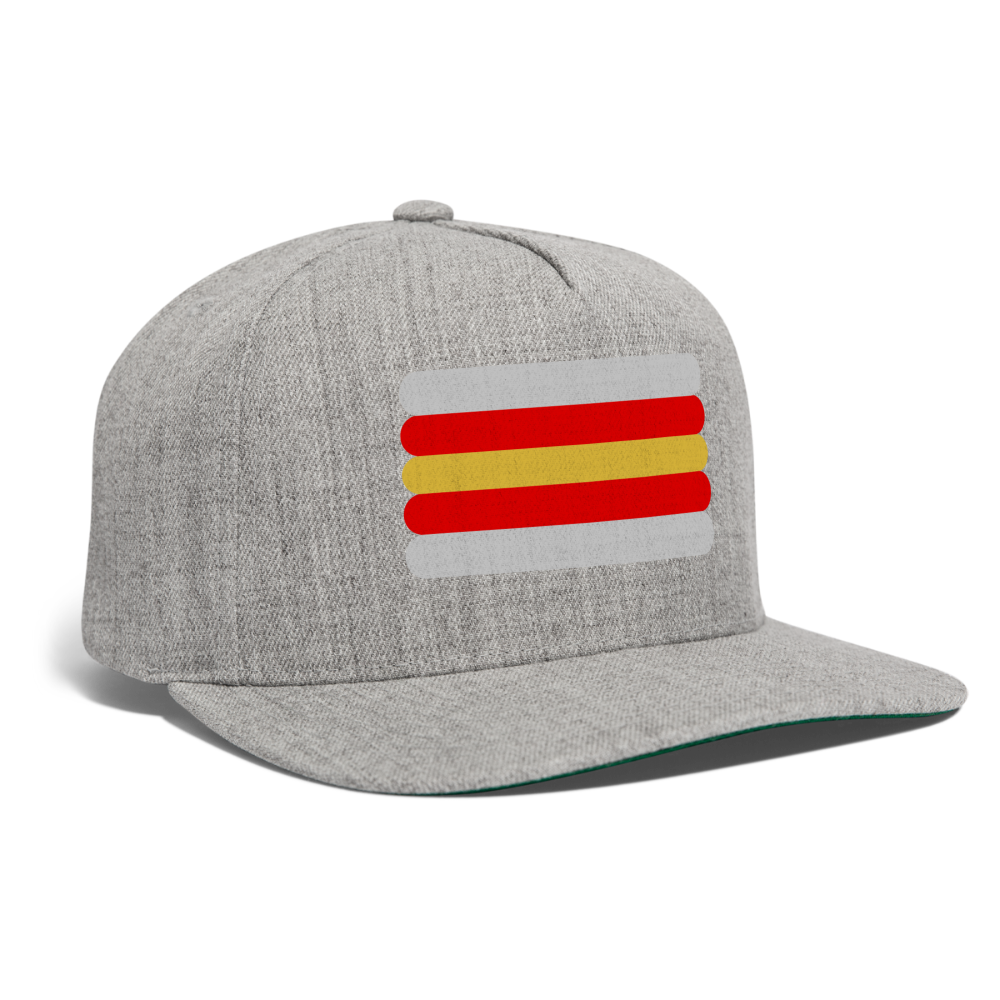 Proculsexual Pride Flag Rounded Snapback Baseball Cap heather gray Proculsexual spod-1066775143-231-1