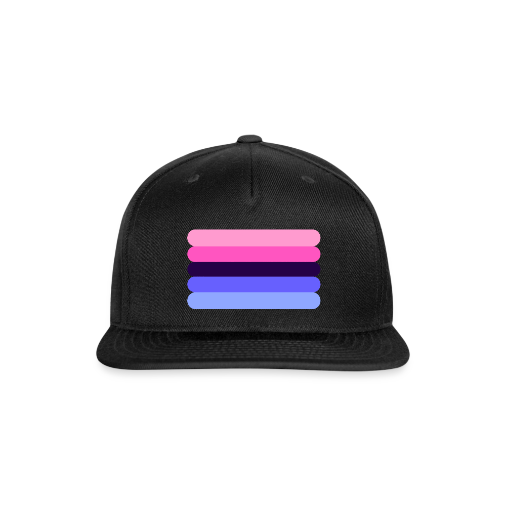 Omnisexual Pride Flag Rounded Snapback Baseball Cap black Omnisexual spod-1066775233-2-1