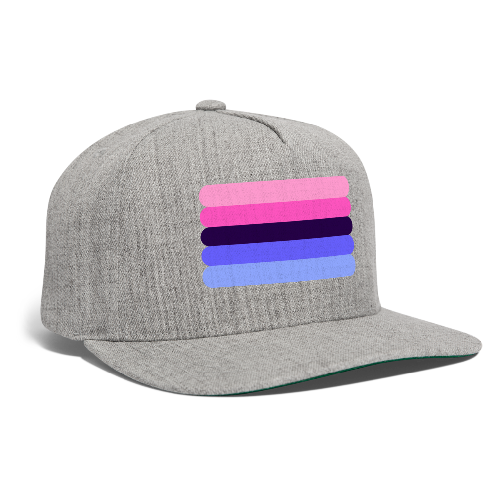 Omnisexual Pride Flag Rounded Snapback Baseball Cap heather gray Omnisexual spod-1066775233-231-1_c7a4aef6-2976-414b-9b79-382967aca73f