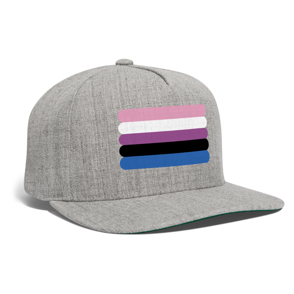 Genderfluid Pride Flag Rounded Snapback Baseball Cap spod-1066775317-231-1