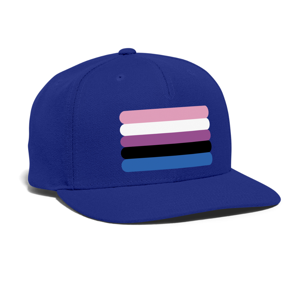 Genderfluid Pride Flag Rounded Snapback Baseball Cap spod-1066775317-317-1_146228e5-866a-4581-949b-5c051294fddf