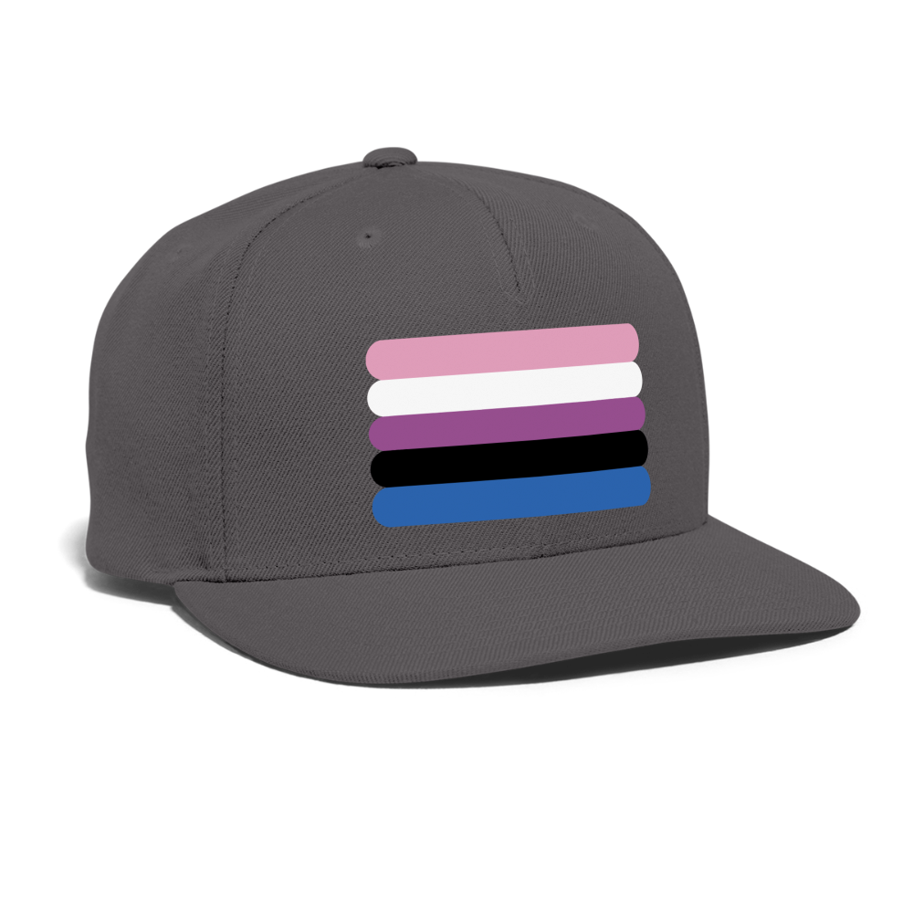 Genderfluid Pride Flag Rounded Snapback Baseball Cap spod-1066775317-984-1_6b72da69-e9cd-4308-b408-08c824a5c561